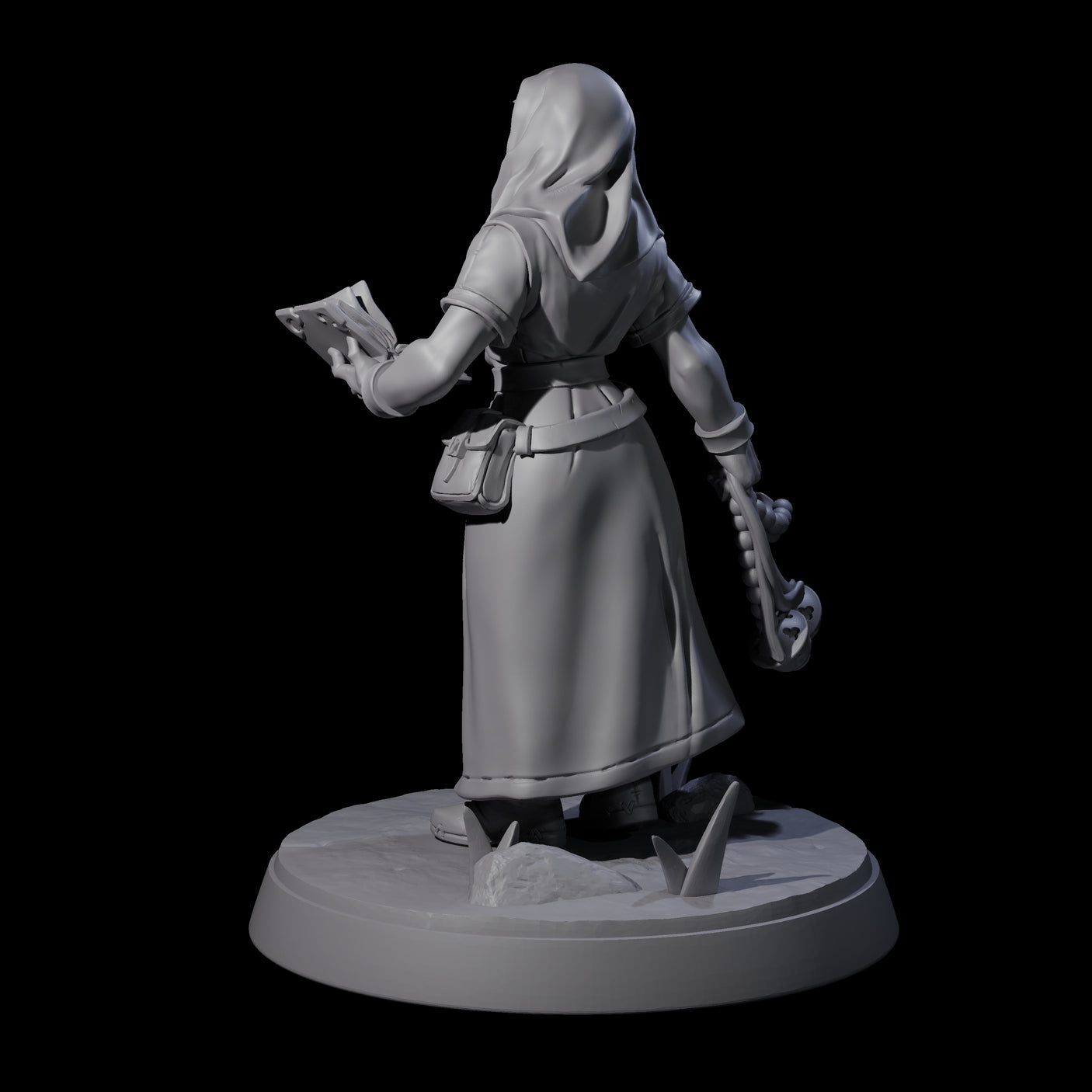 Gentle Reading Nun Miniature for Dungeons and Dragons, Pathfinder or other TTRPGs