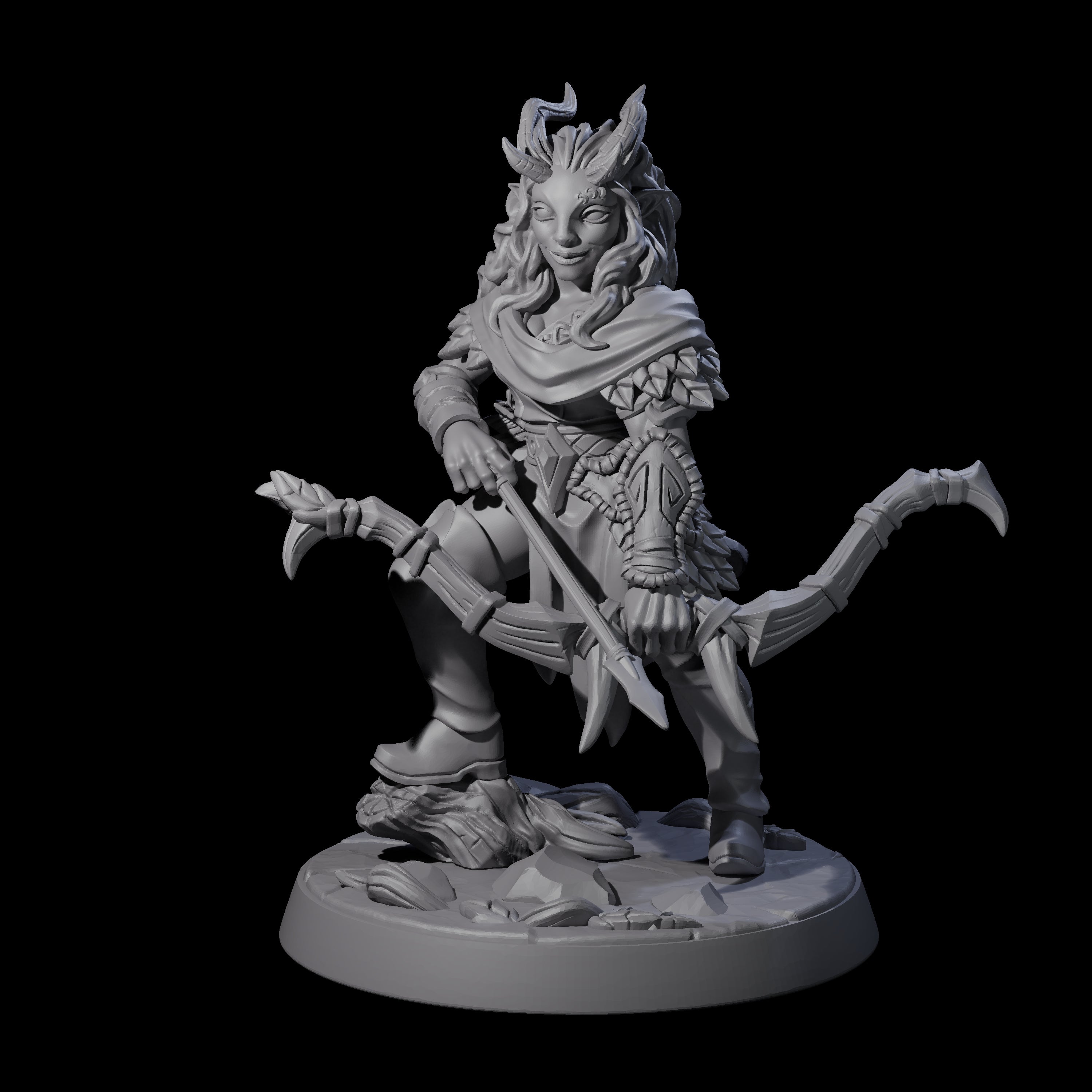 Gentle Satyr Hunter Miniature for Dungeons and Dragons, Pathfinder or other TTRPGs