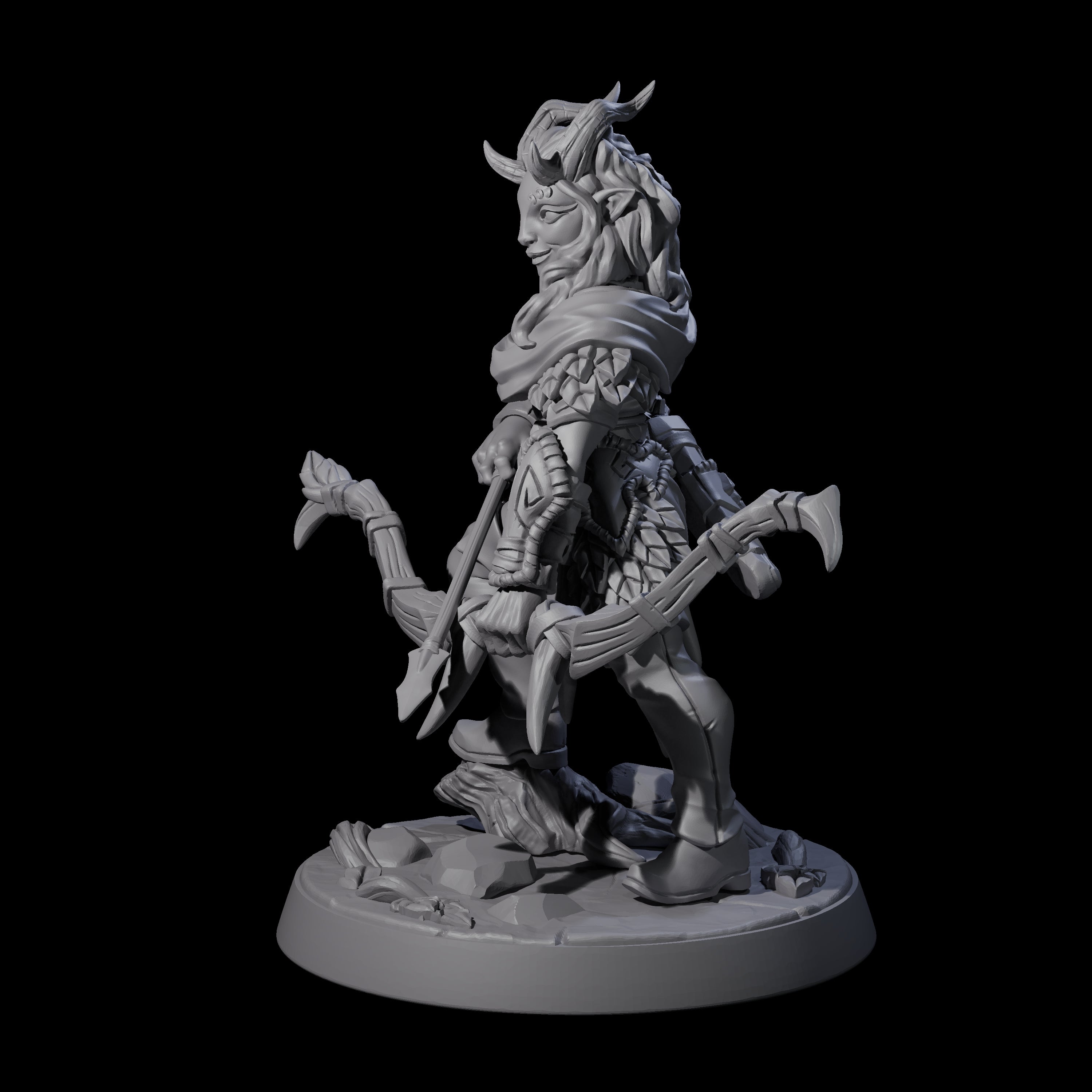 Gentle Satyr Hunter Miniature for Dungeons and Dragons, Pathfinder or other TTRPGs