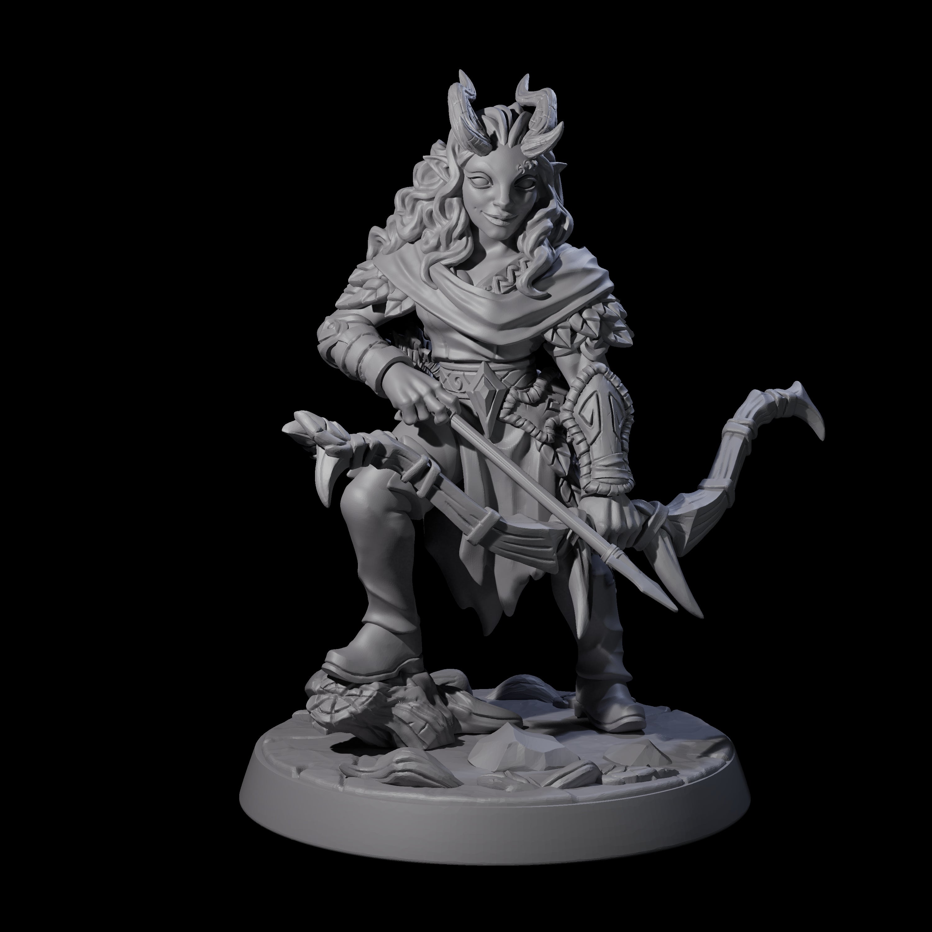 Gentle Satyr Hunter Miniature for Dungeons and Dragons, Pathfinder or other TTRPGs