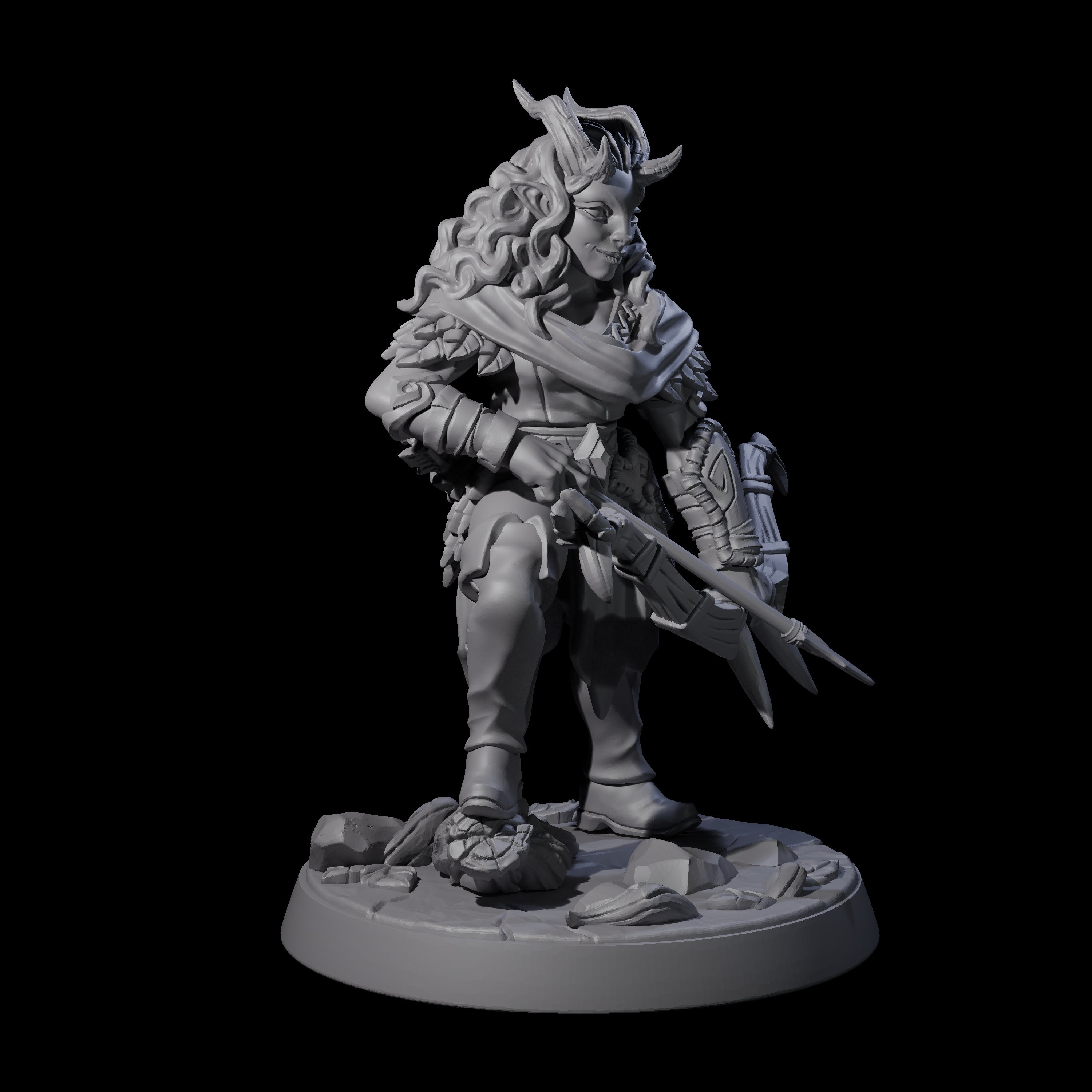 Gentle Satyr Hunter Miniature for Dungeons and Dragons, Pathfinder or other TTRPGs