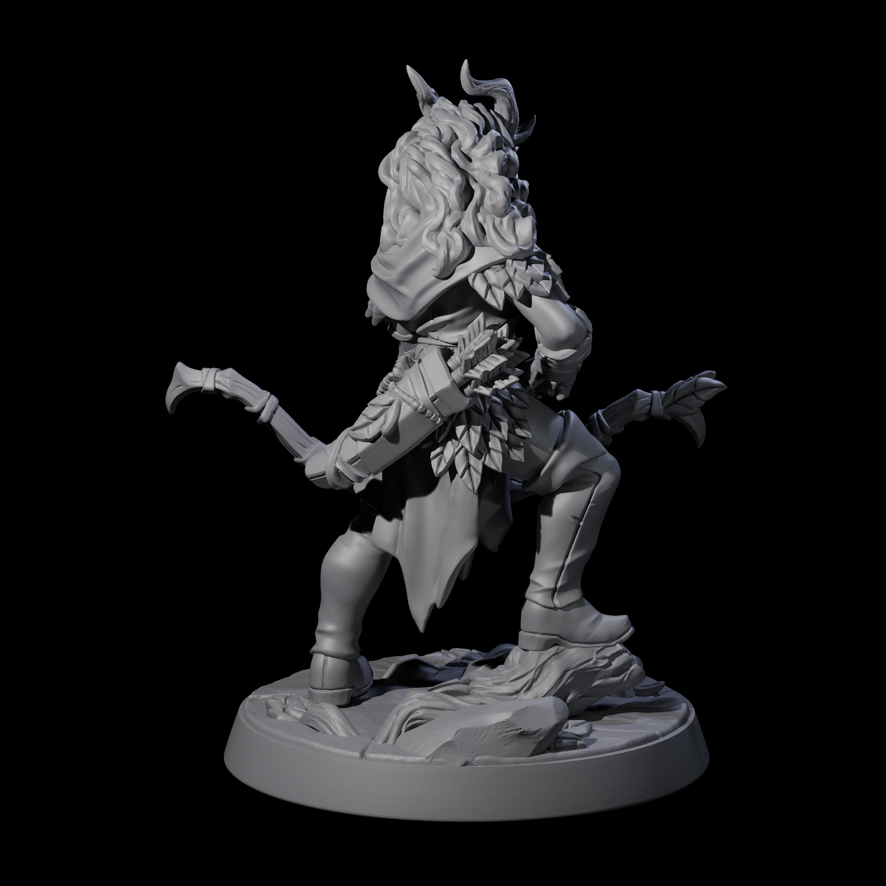 Gentle Satyr Hunter Miniature for Dungeons and Dragons, Pathfinder or other TTRPGs