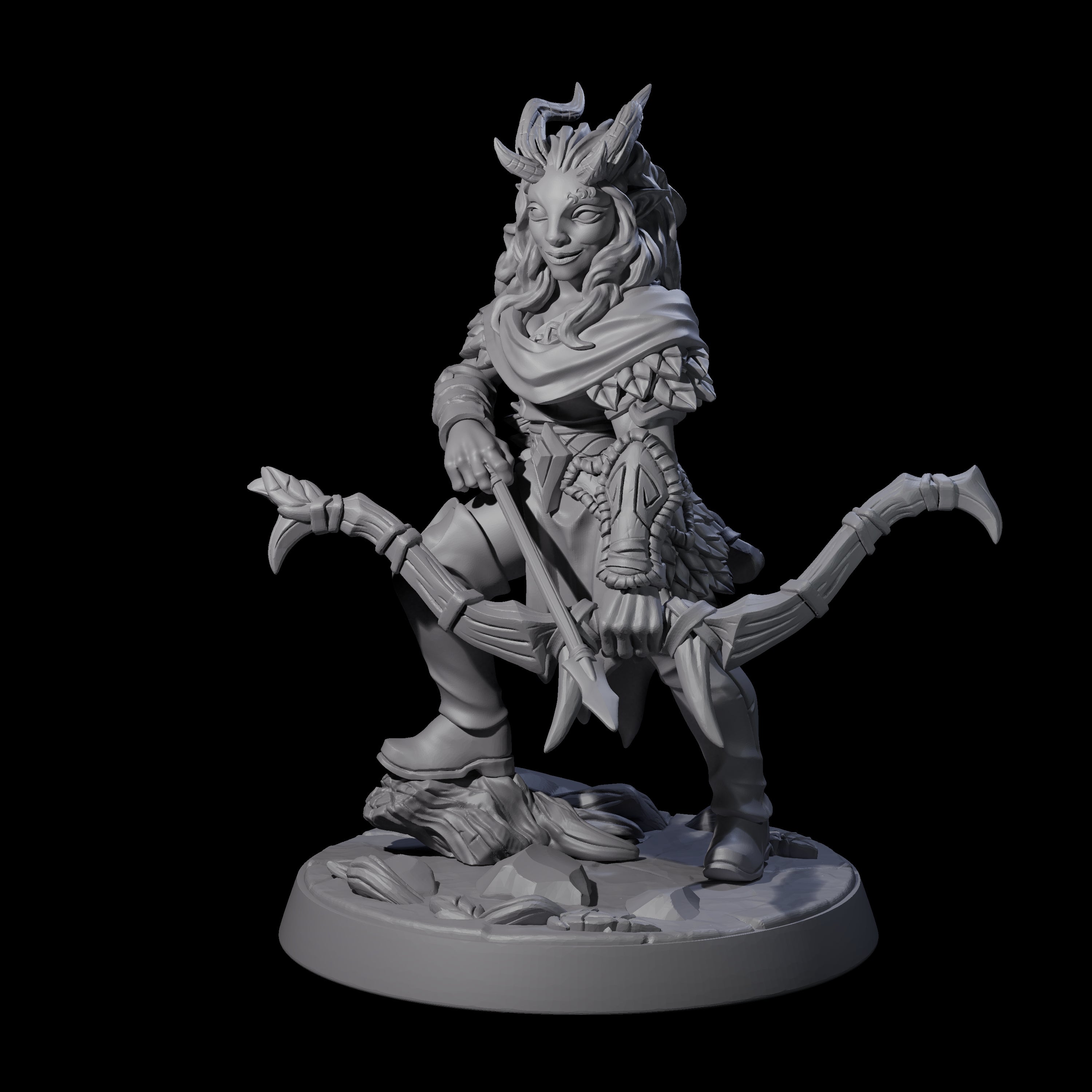 Gentle Satyr Hunter Miniature for Dungeons and Dragons, Pathfinder or other TTRPGs