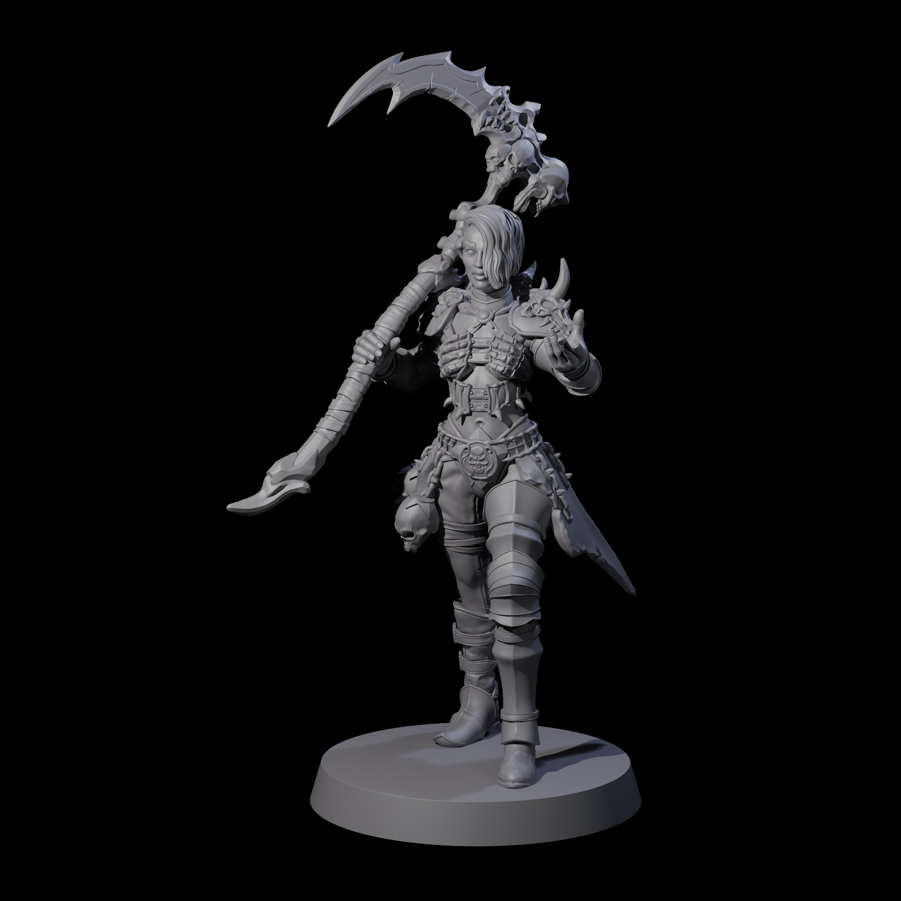 Gesturing Armoured Necromancer Miniature for Dungeons and Dragons, Pathfinder or other TTRPGs