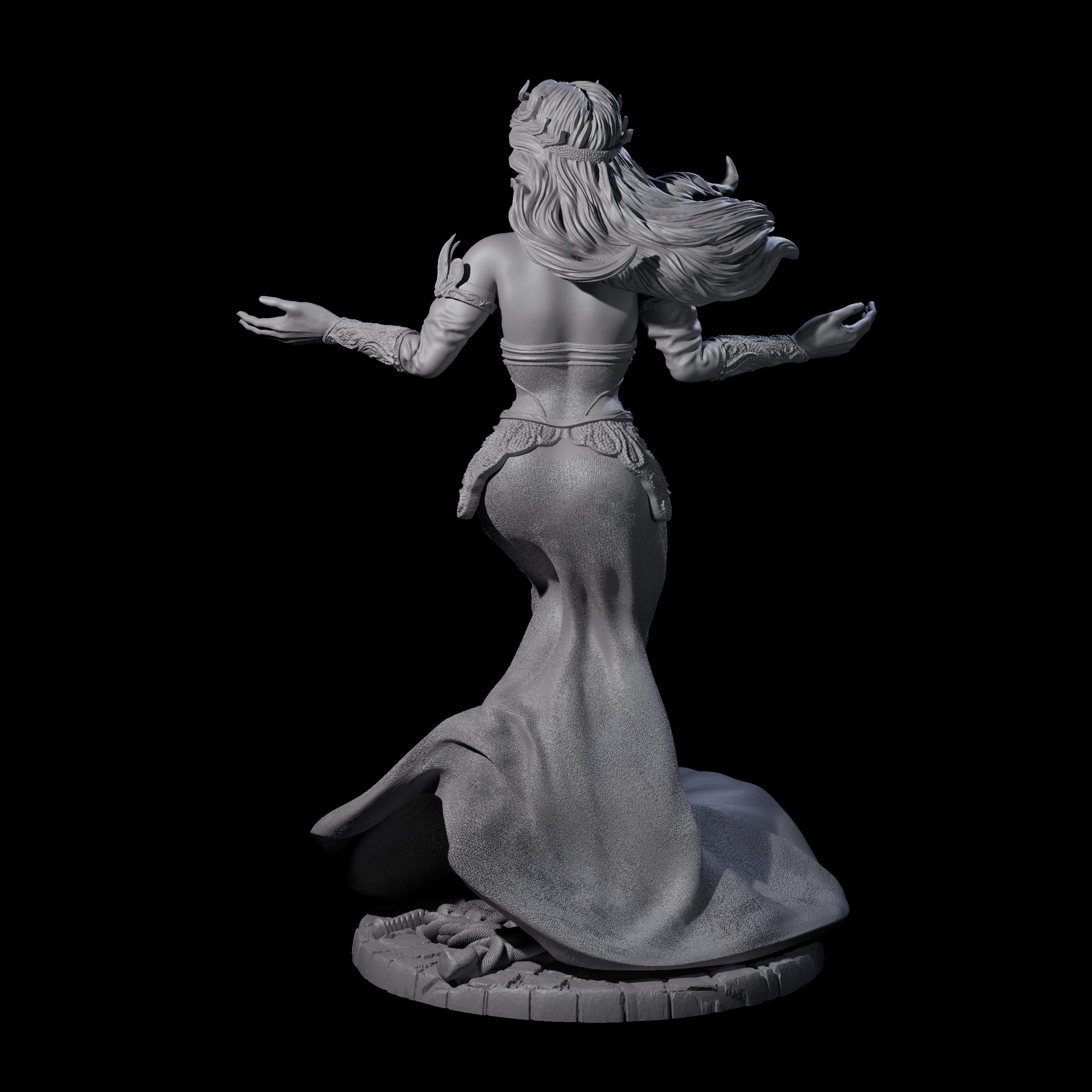 Gesturing Regal Queen Miniature for Dungeons and Dragons, Pathfinder or other TTRPGs