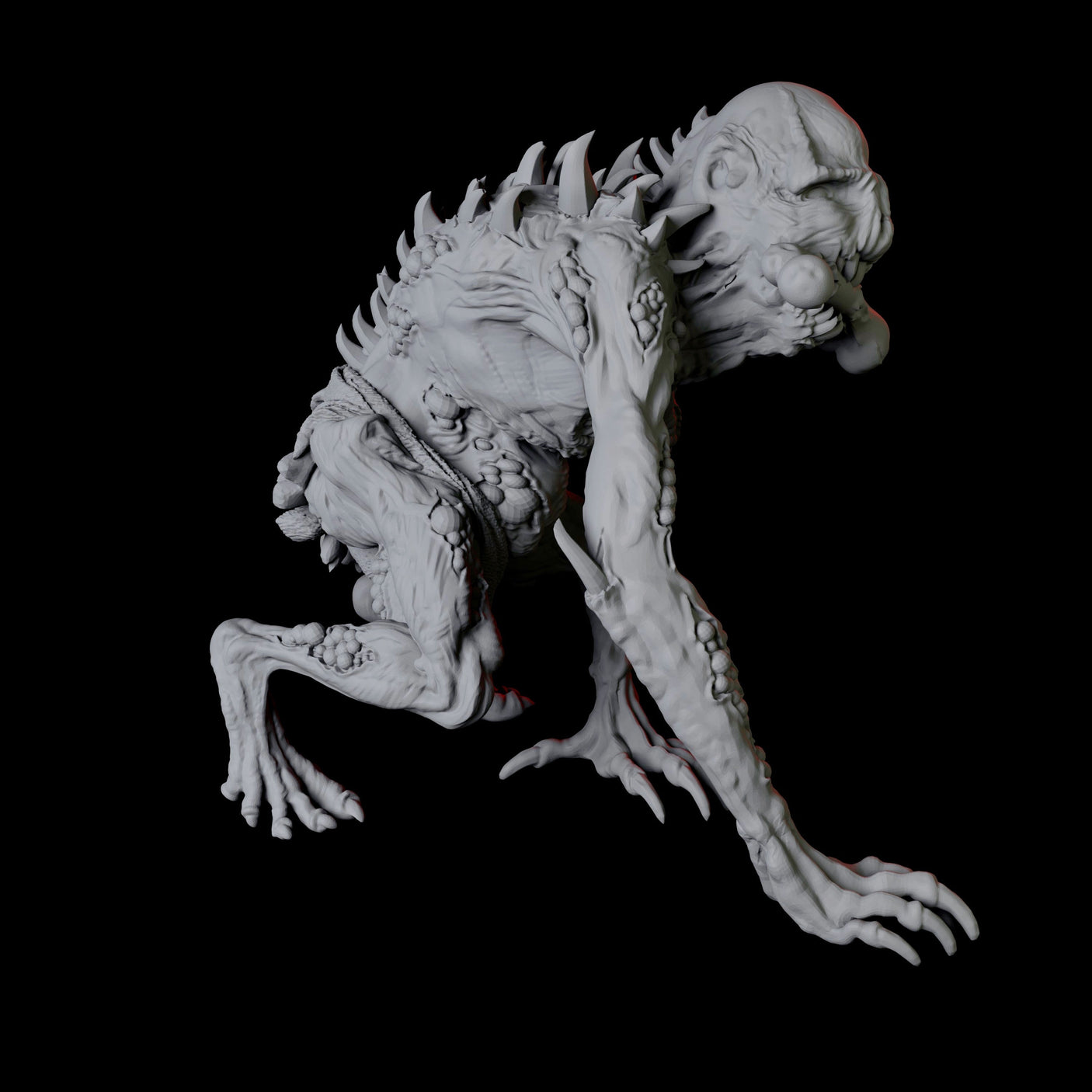 Ghoul H Miniature for Dungeons and Dragons, Pathfinder or other TTRPGs