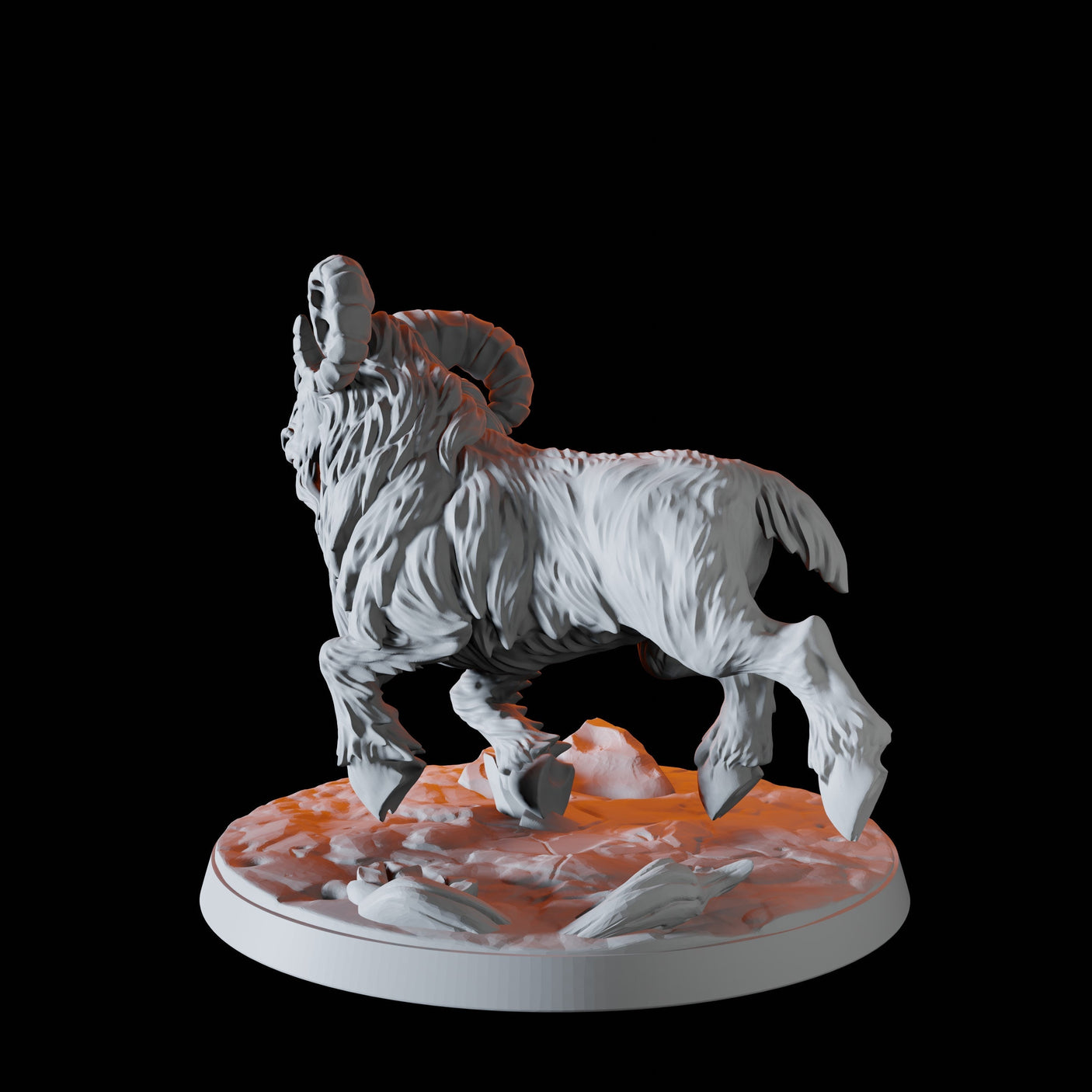 Giant Ram A Miniature for Dungeons and Dragons, Pathfinder or other TTRPGs