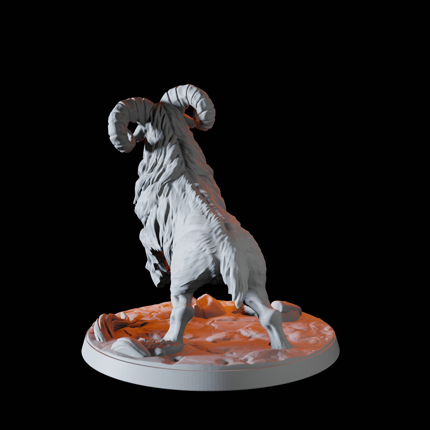 Giant Ram C Miniature for Dungeons and Dragons, Pathfinder or other TTRPGs