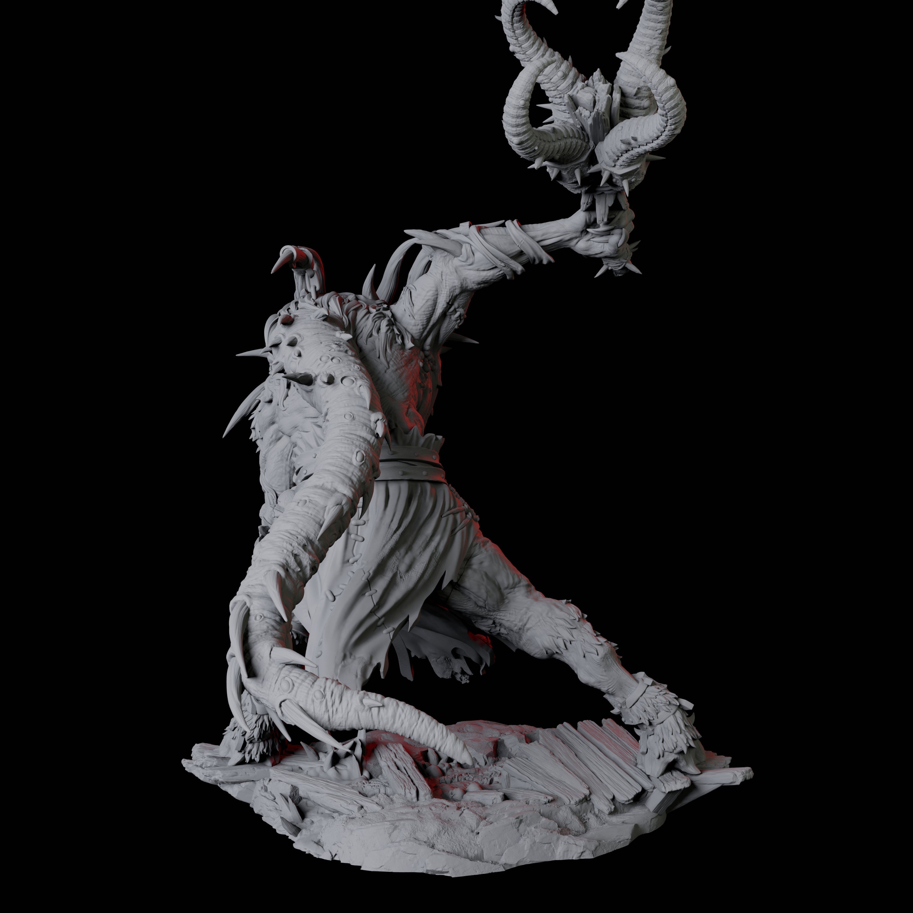 Giant Ratfolk Barbarian C Miniature for Dungeons and Dragons, Pathfinder or other TTRPGs