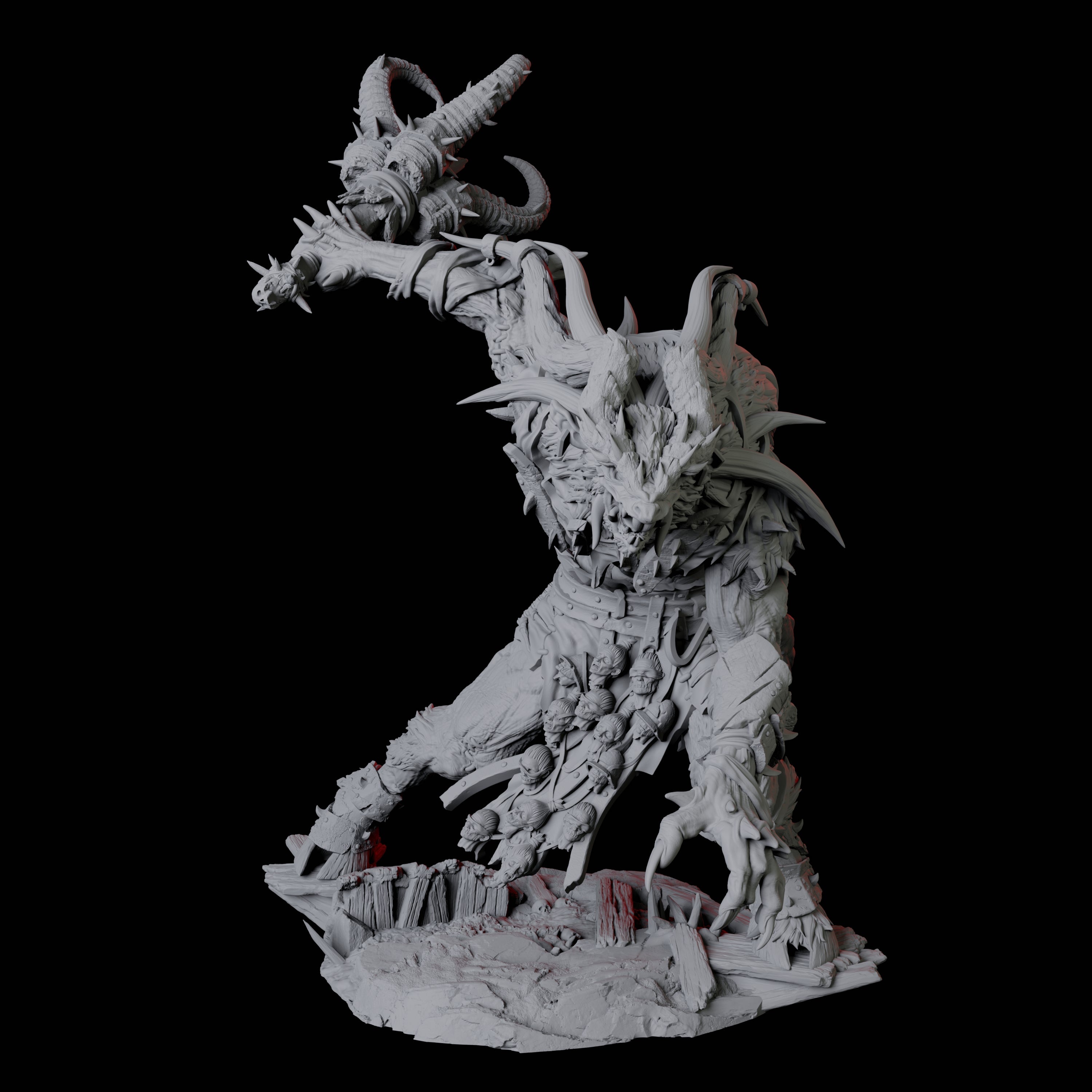 Giant Ratfolk Barbarian C Miniature for Dungeons and Dragons, Pathfinder or other TTRPGs