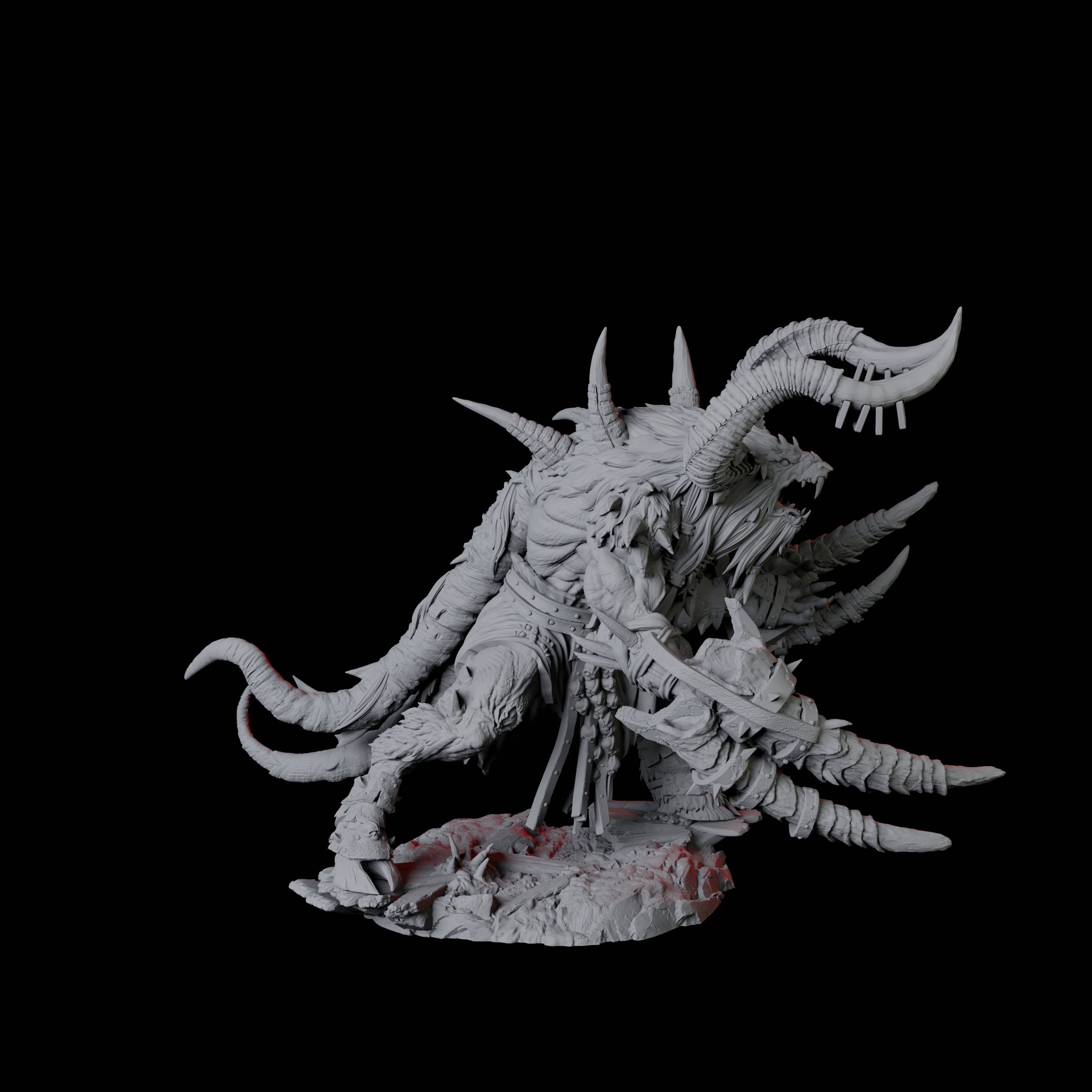 Giant Ratfolk Barbarian D Miniature for Dungeons and Dragons, Pathfinder or other TTRPGs