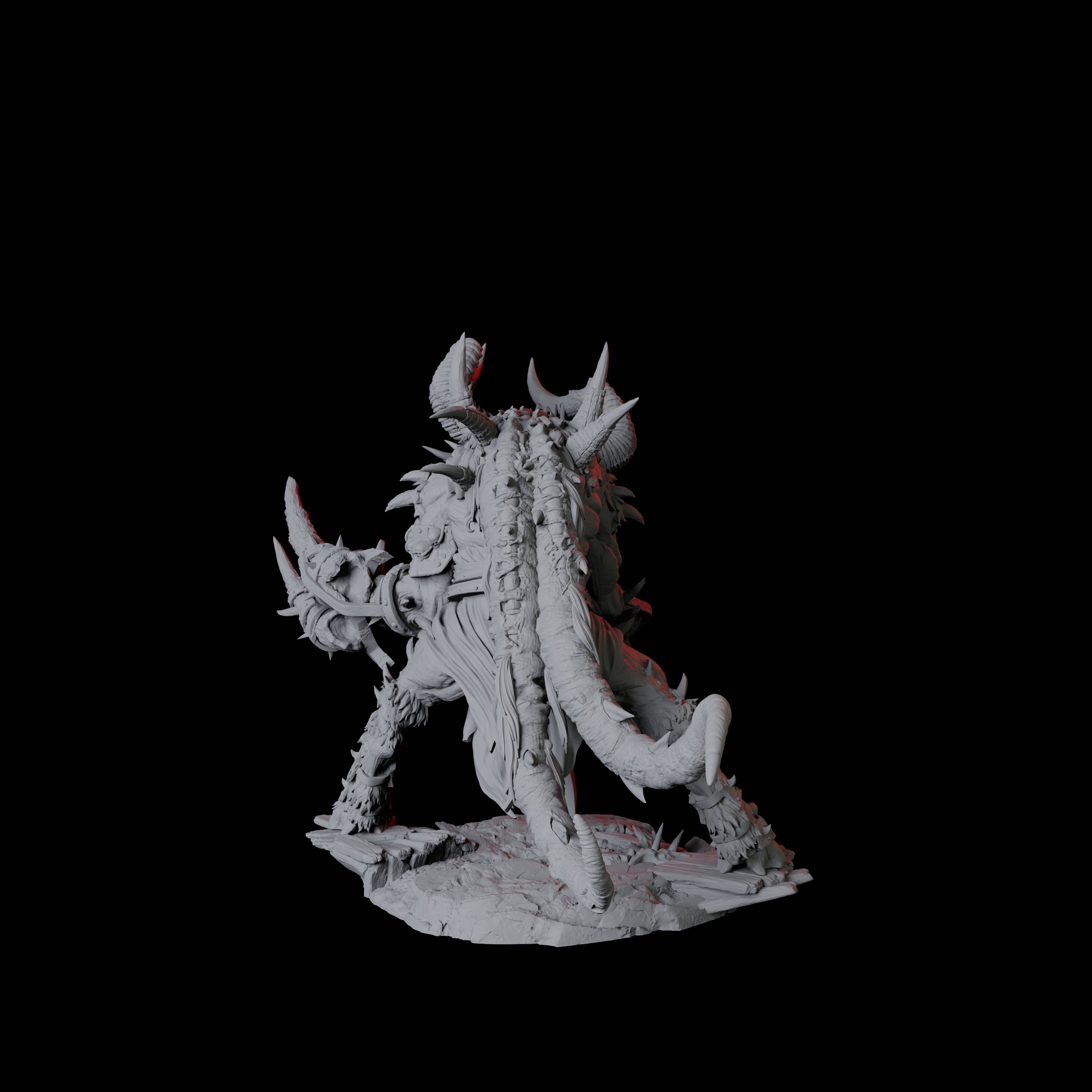 Giant Ratfolk Barbarian D Miniature for Dungeons and Dragons, Pathfinder or other TTRPGs