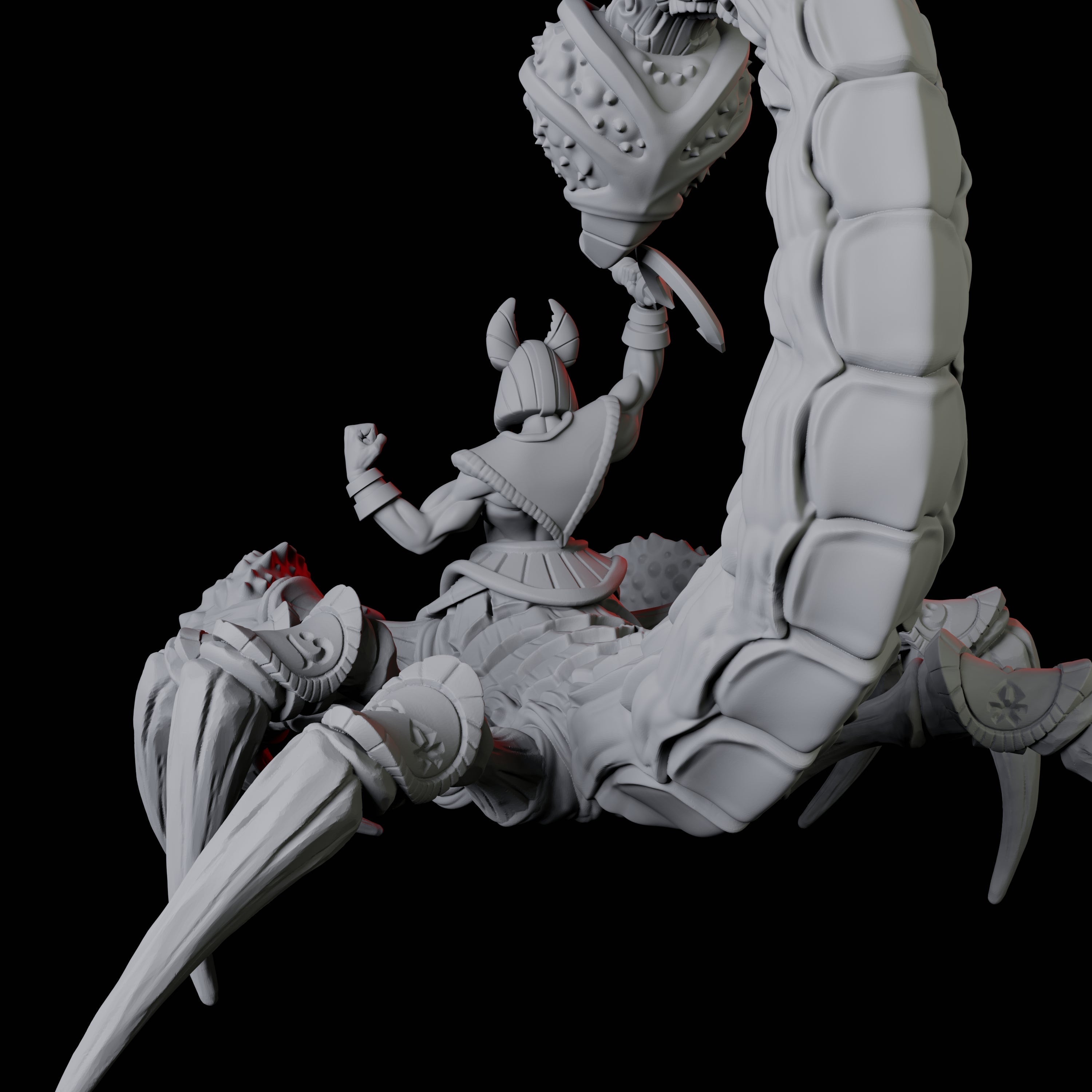 Giant Scorpion Mounted Warrior A Miniature for Dungeons and Dragons, Pathfinder or other TTRPGs