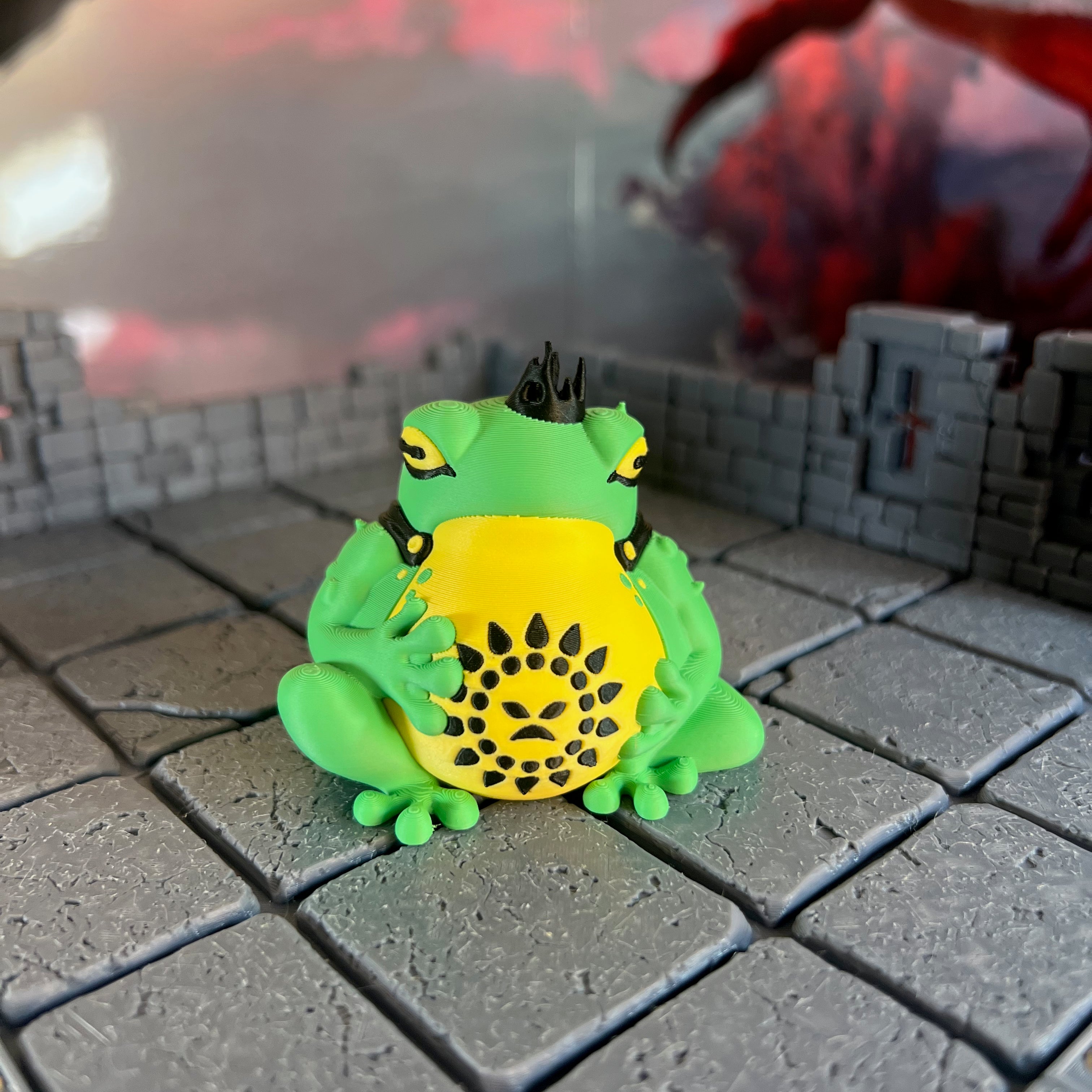 Giant Toad Kings Multicolour Table Ready Miniatures Miniature for Dungeons and Dragons, Pathfinder or other TTRPGs