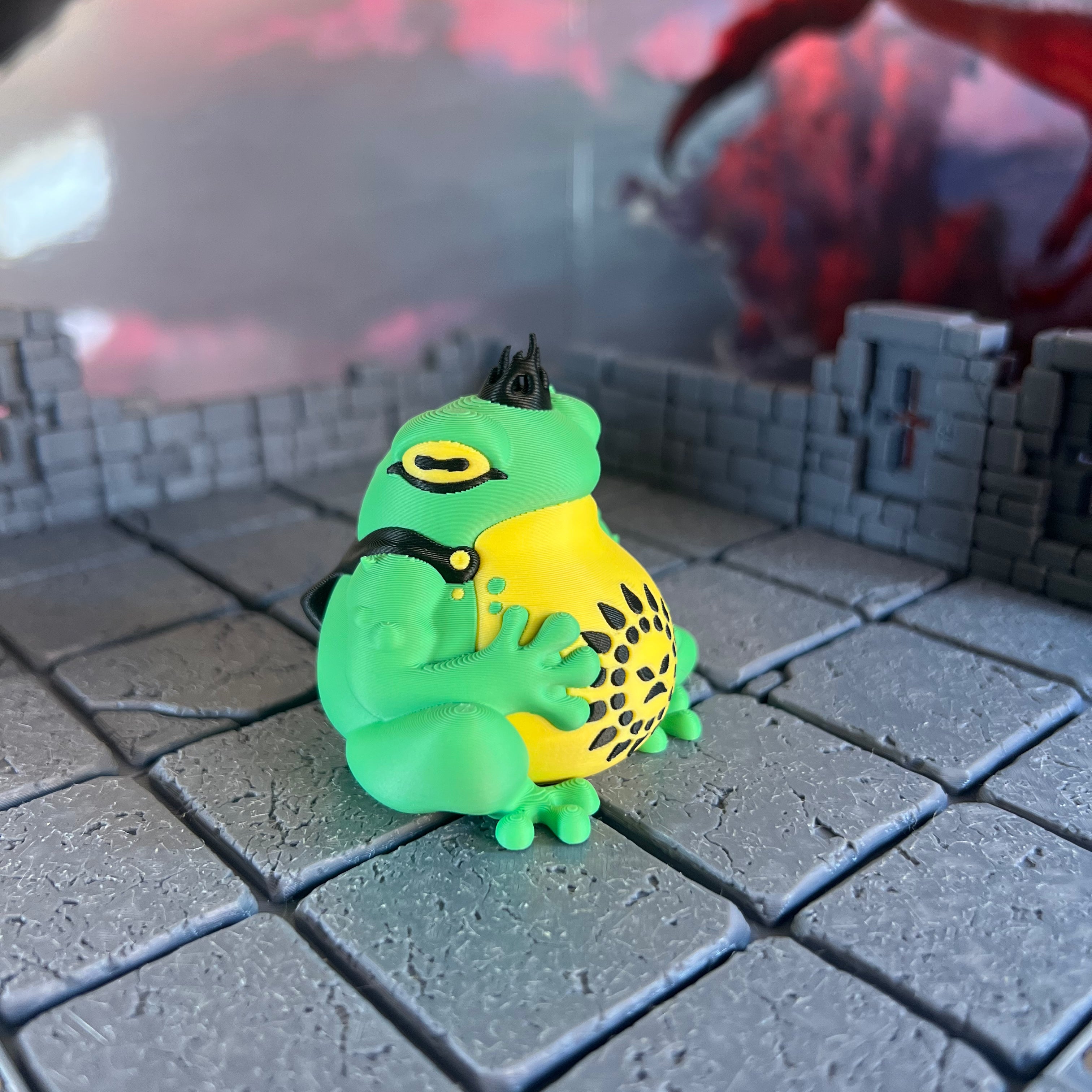 Giant Toad Kings Multicolour Table Ready Miniatures Miniature for Dungeons and Dragons, Pathfinder or other TTRPGs