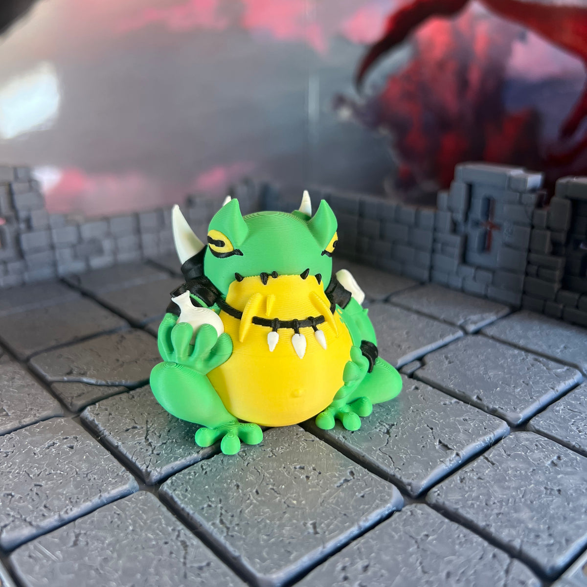 Giant Toad Kings Multicolour Table Ready Miniatures Miniature for Dungeons and Dragons, Pathfinder or other TTRPGs