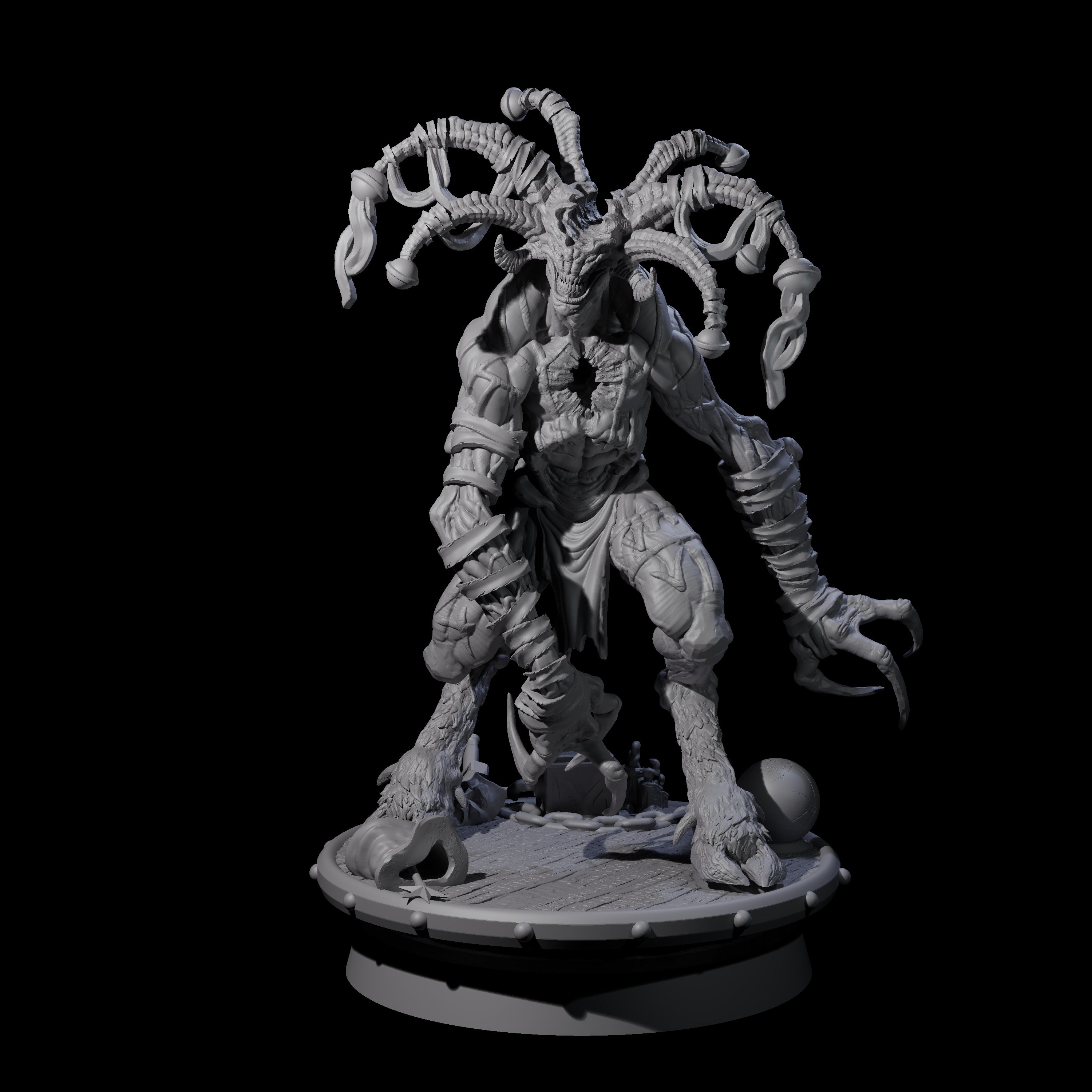 Giggling Demon Jester A Miniature for Dungeons and Dragons, Pathfinder or other TTRPGs