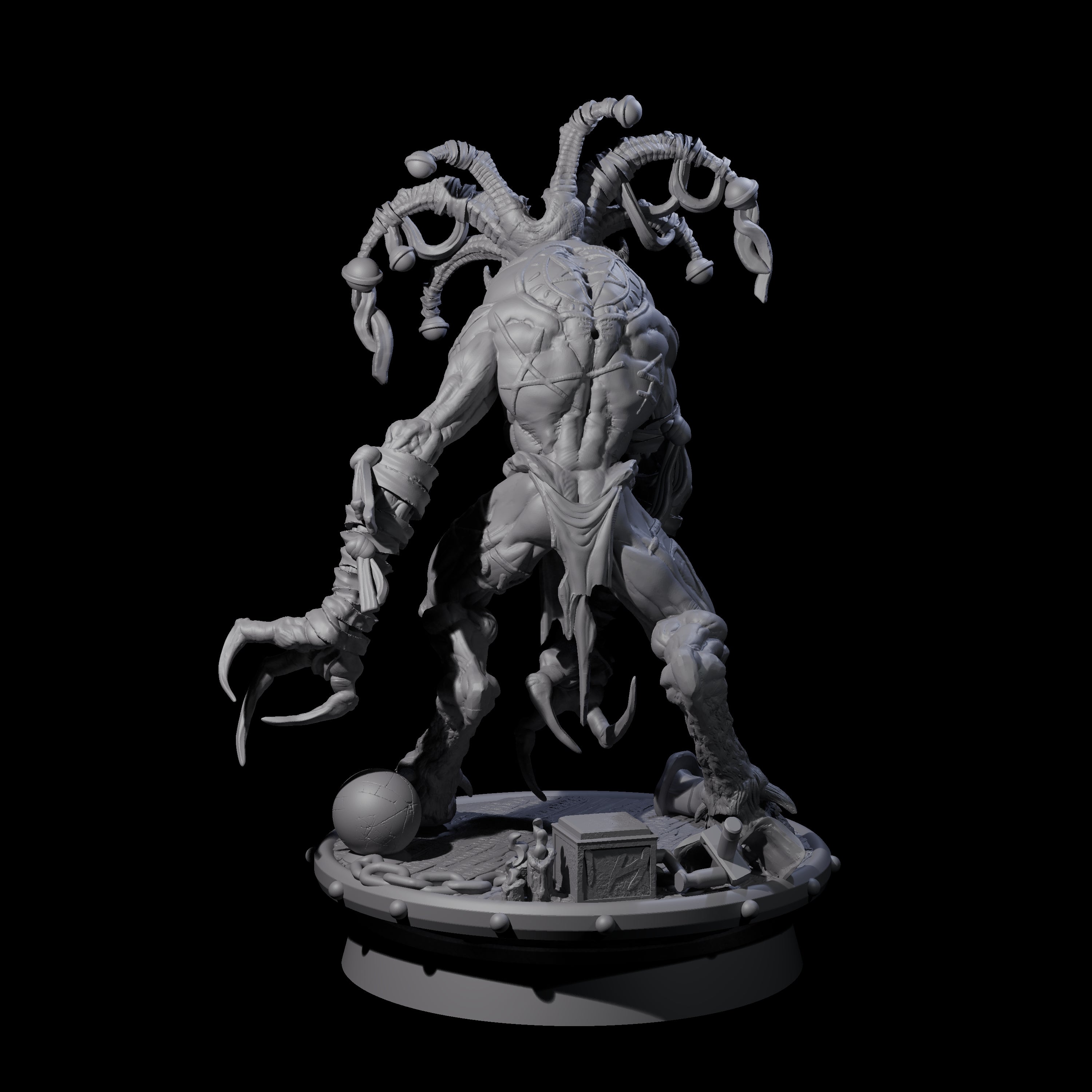 Giggling Demon Jester A Miniature for Dungeons and Dragons, Pathfinder or other TTRPGs