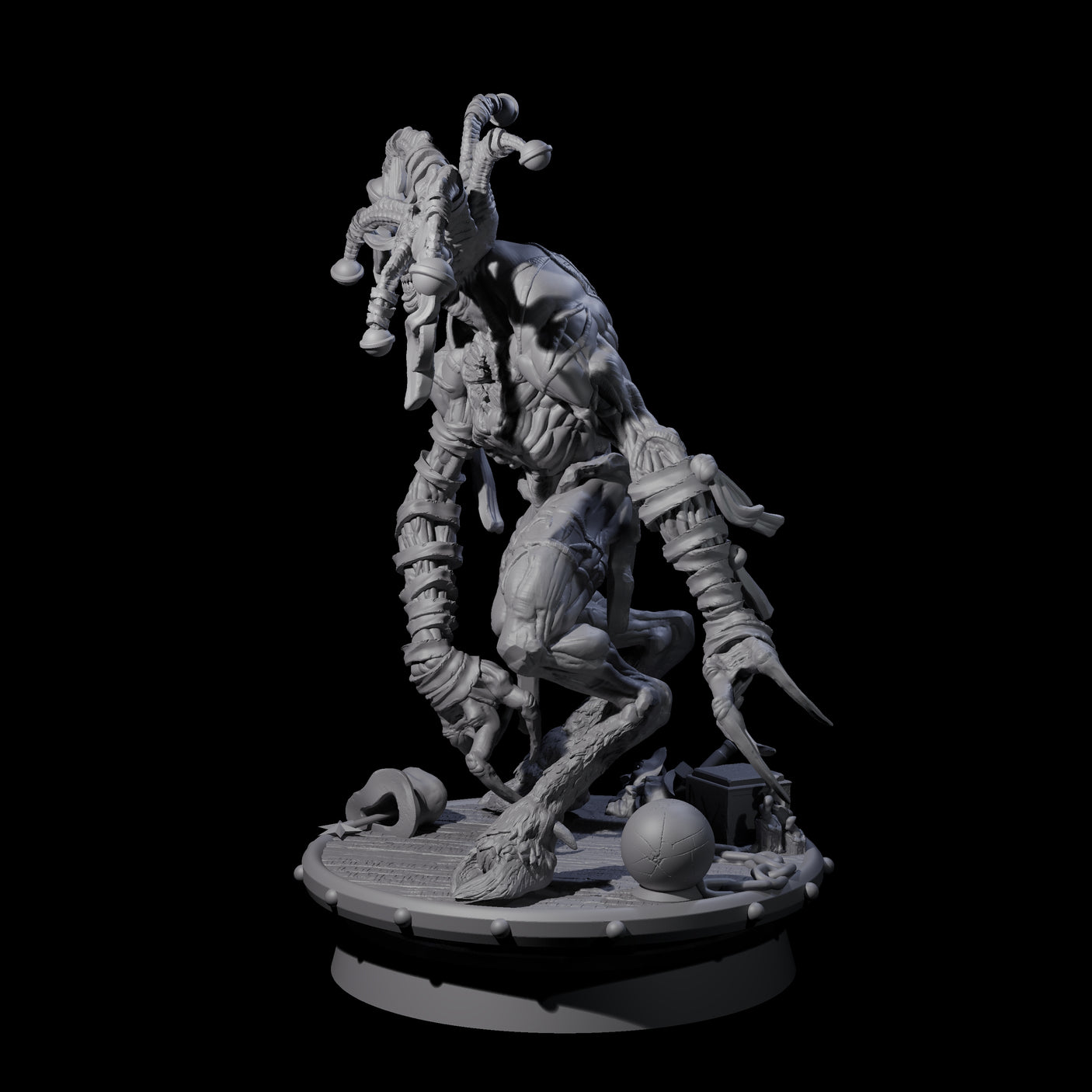 Giggling Demon Jester A Miniature for Dungeons and Dragons, Pathfinder or other TTRPGs