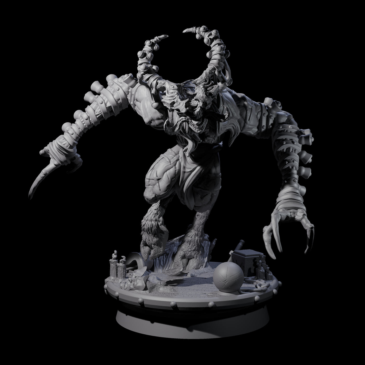Giggling Demon Jester B Miniature for Dungeons and Dragons, Pathfinder or other TTRPGs