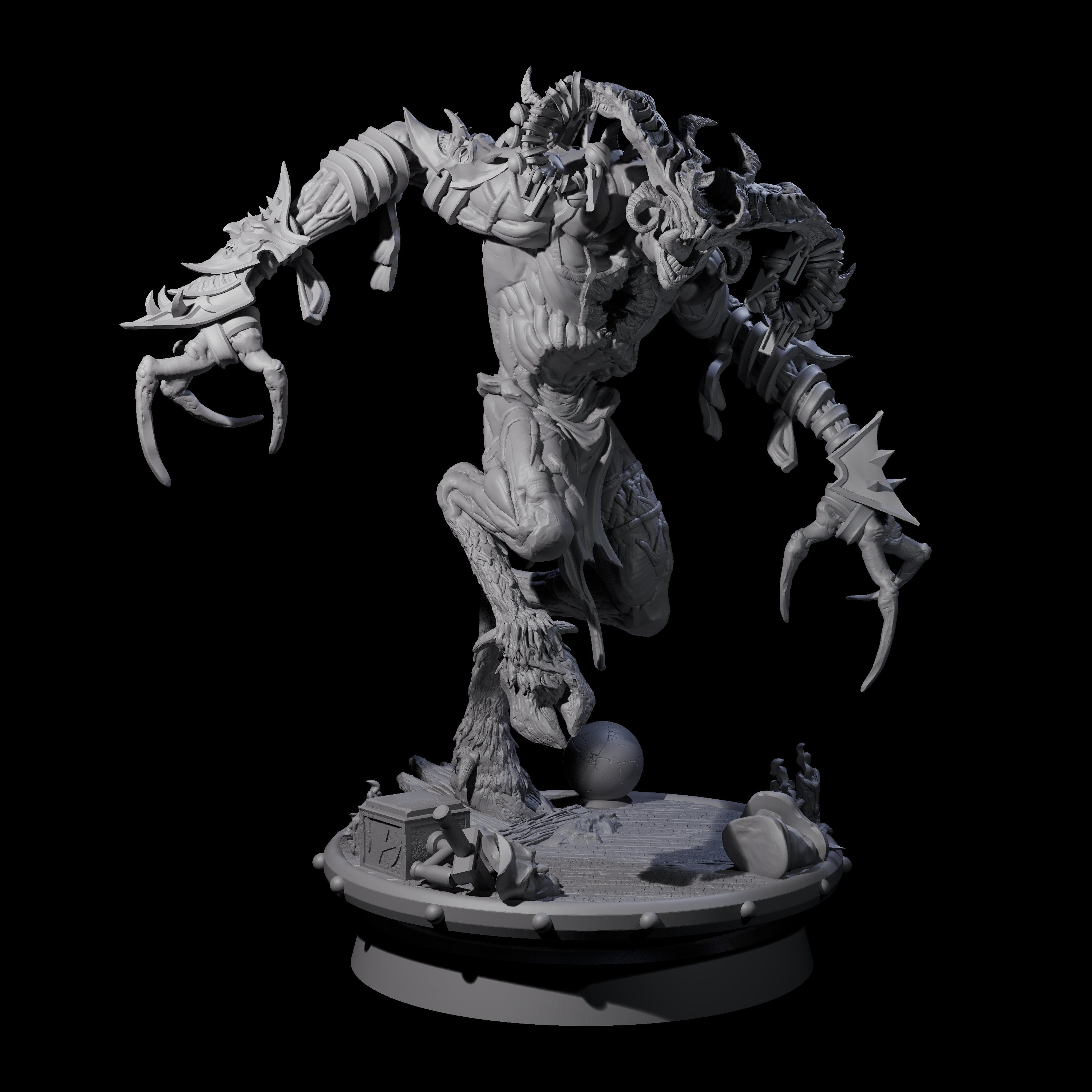 Giggling Demon Jester C Miniature for Dungeons and Dragons, Pathfinder or other TTRPGs