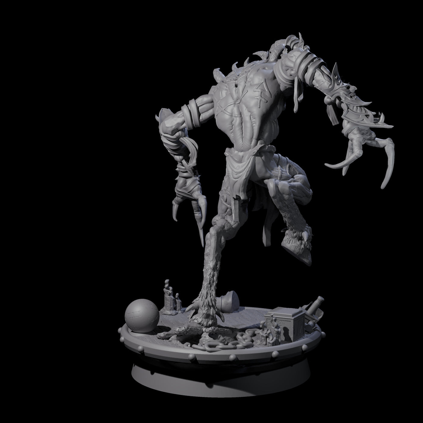 Giggling Demon Jester C Miniature for Dungeons and Dragons, Pathfinder or other TTRPGs