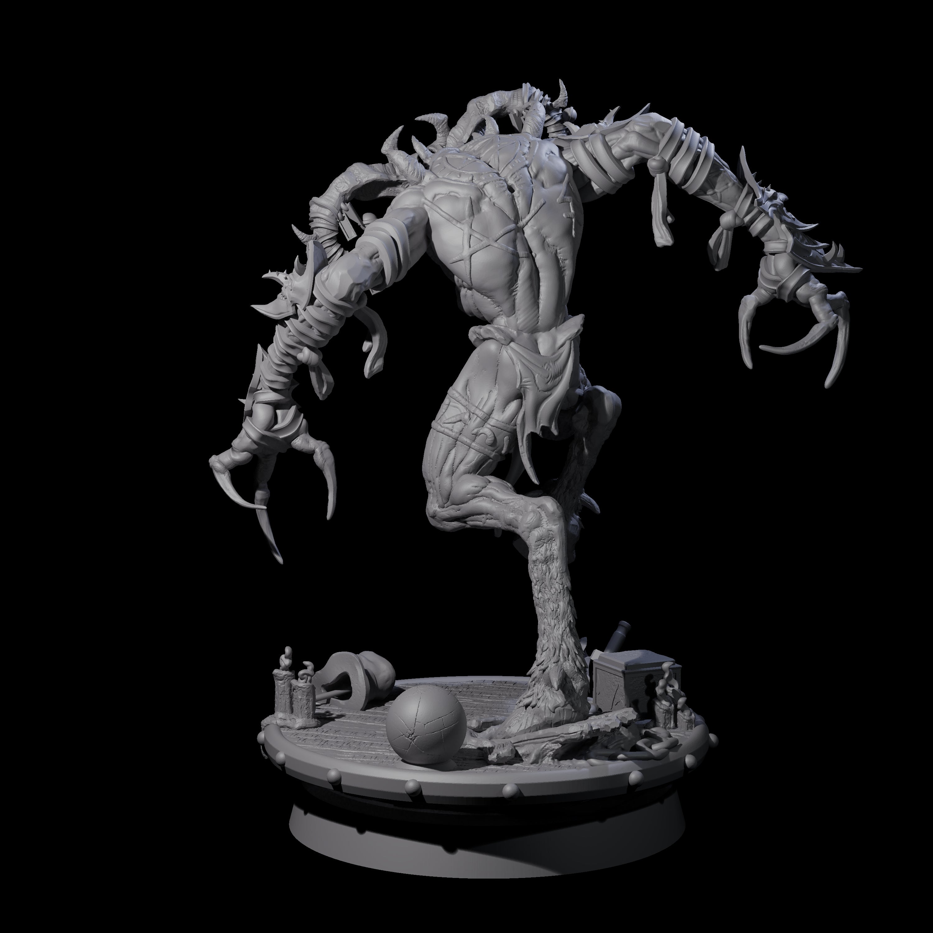 Giggling Demon Jester C Miniature for Dungeons and Dragons, Pathfinder or other TTRPGs