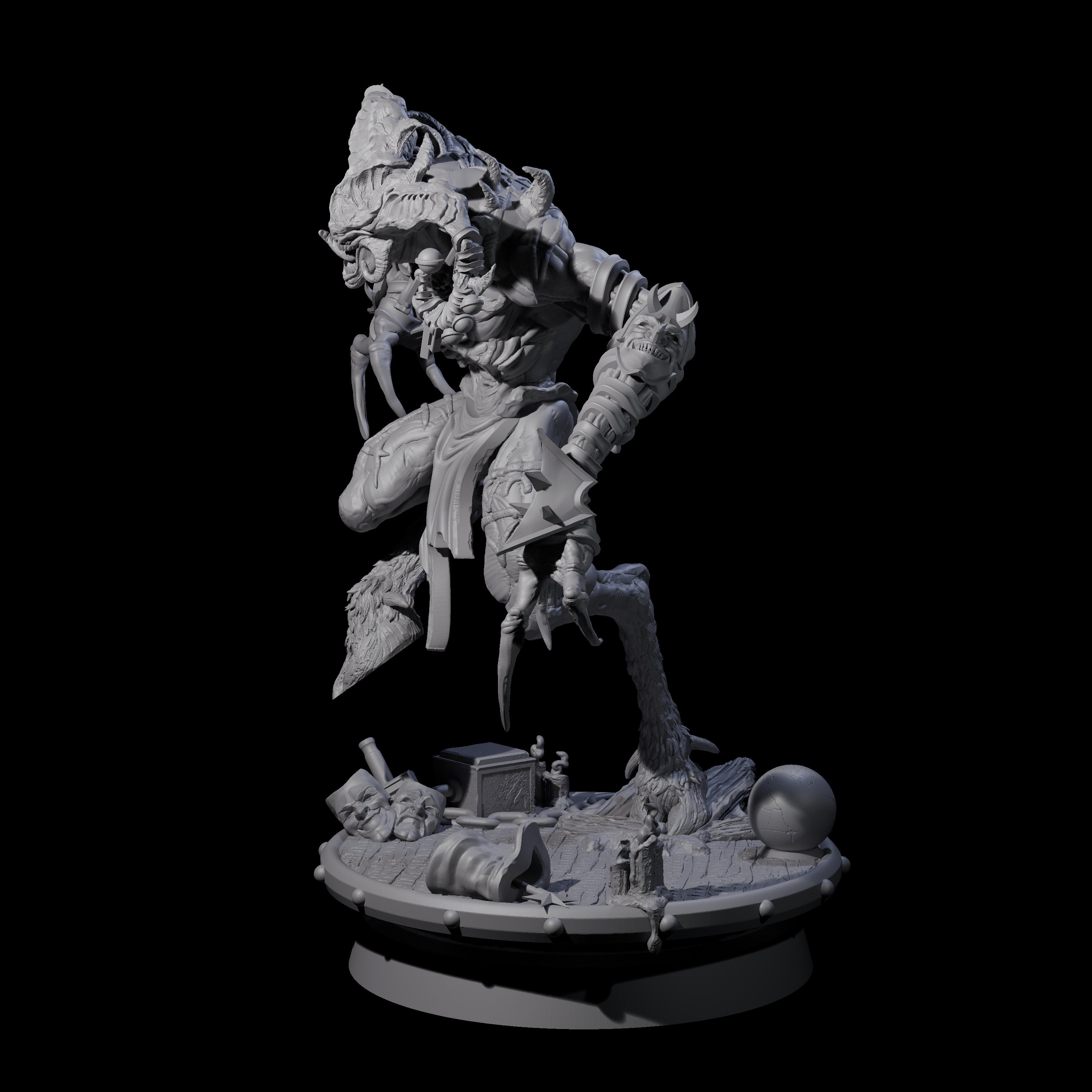 Giggling Demon Jester C Miniature for Dungeons and Dragons, Pathfinder or other TTRPGs