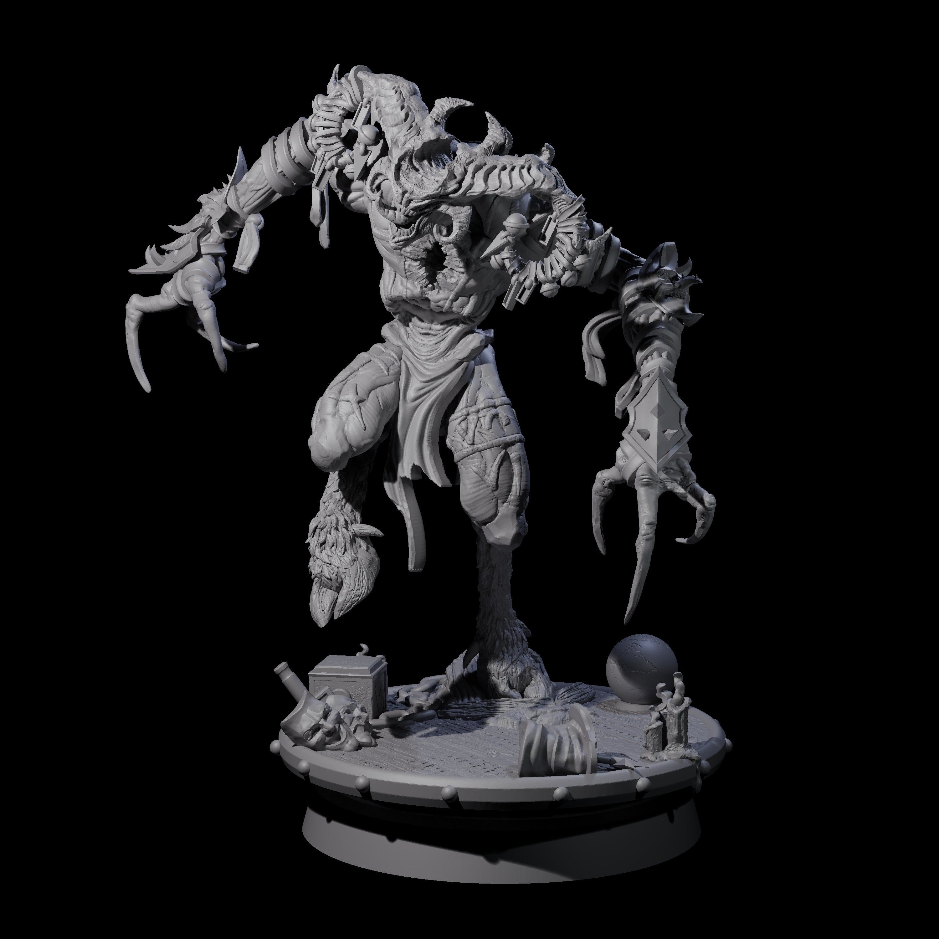 Giggling Demon Jester C Miniature for Dungeons and Dragons, Pathfinder or other TTRPGs