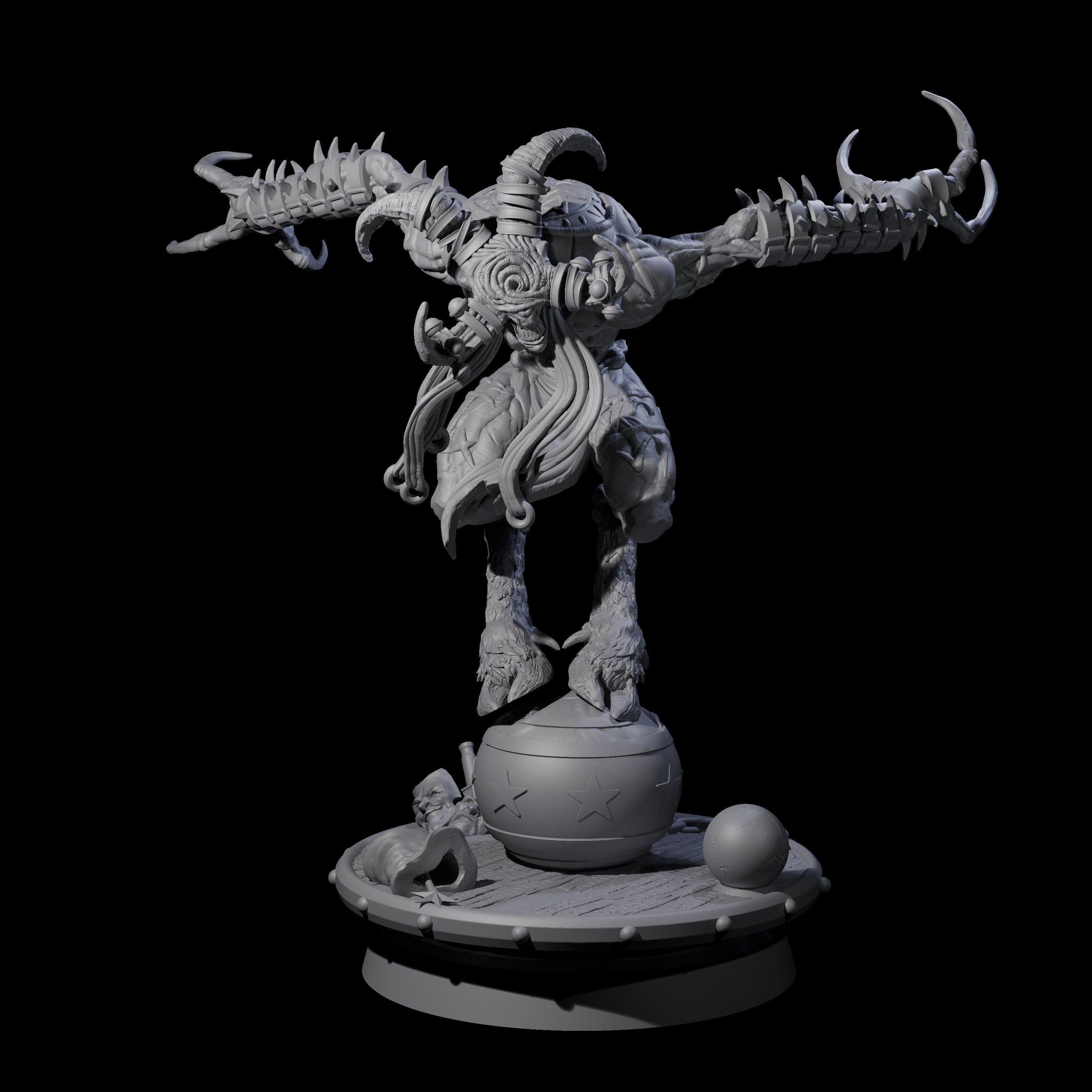 Giggling Demon Jester D Miniature for Dungeons and Dragons, Pathfinder or other TTRPGs