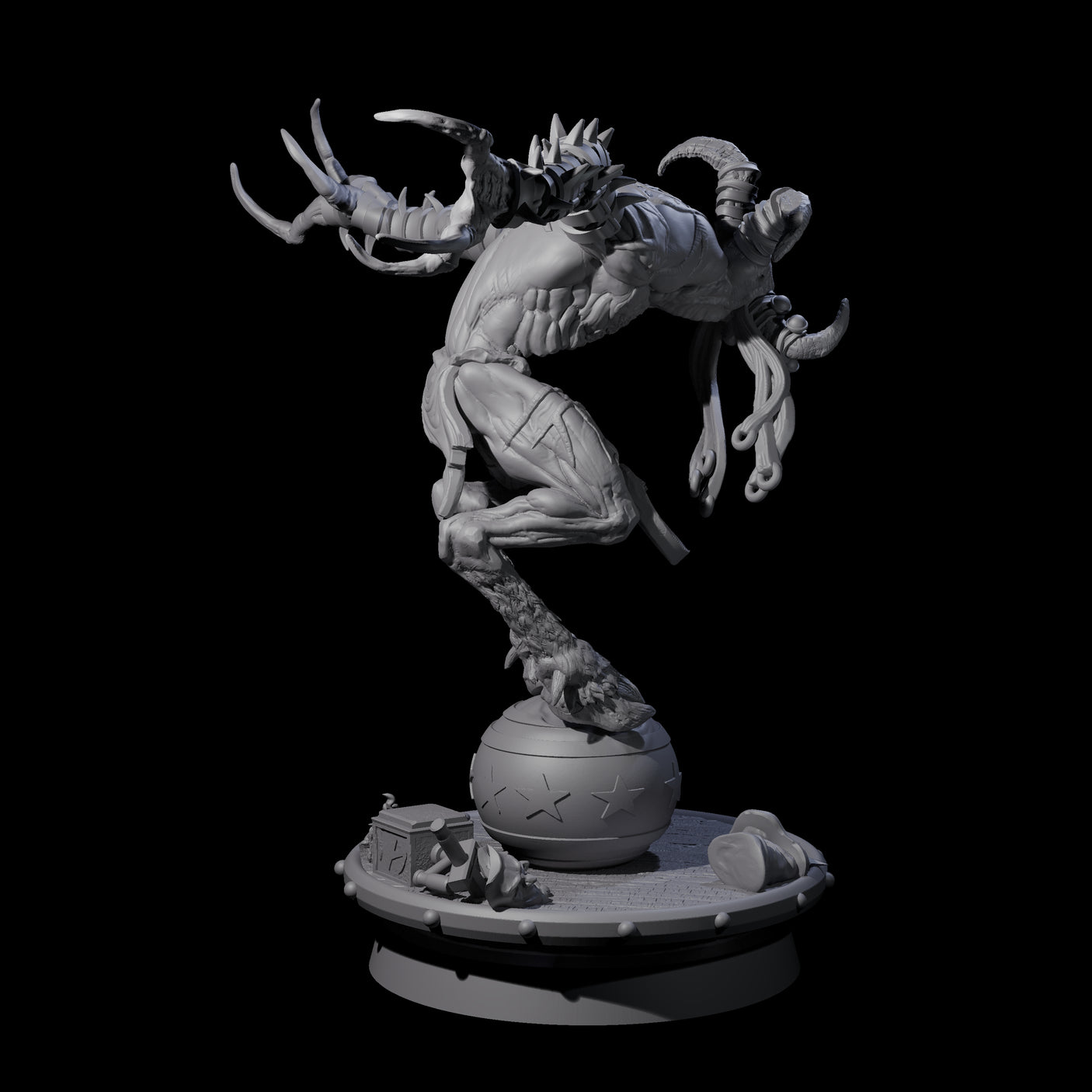 Giggling Demon Jester D Miniature for Dungeons and Dragons, Pathfinder or other TTRPGs