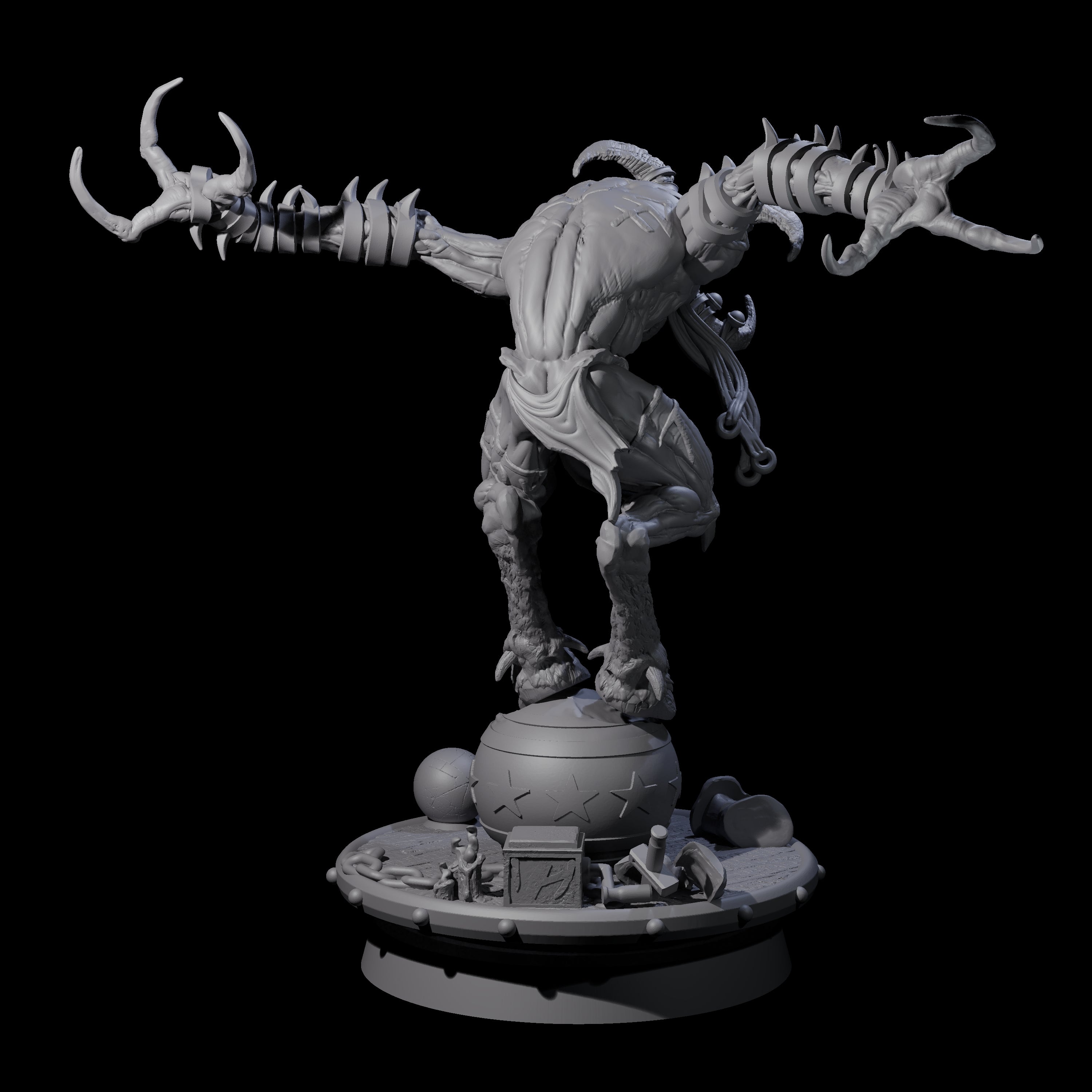 Giggling Demon Jester D Miniature for Dungeons and Dragons, Pathfinder or other TTRPGs