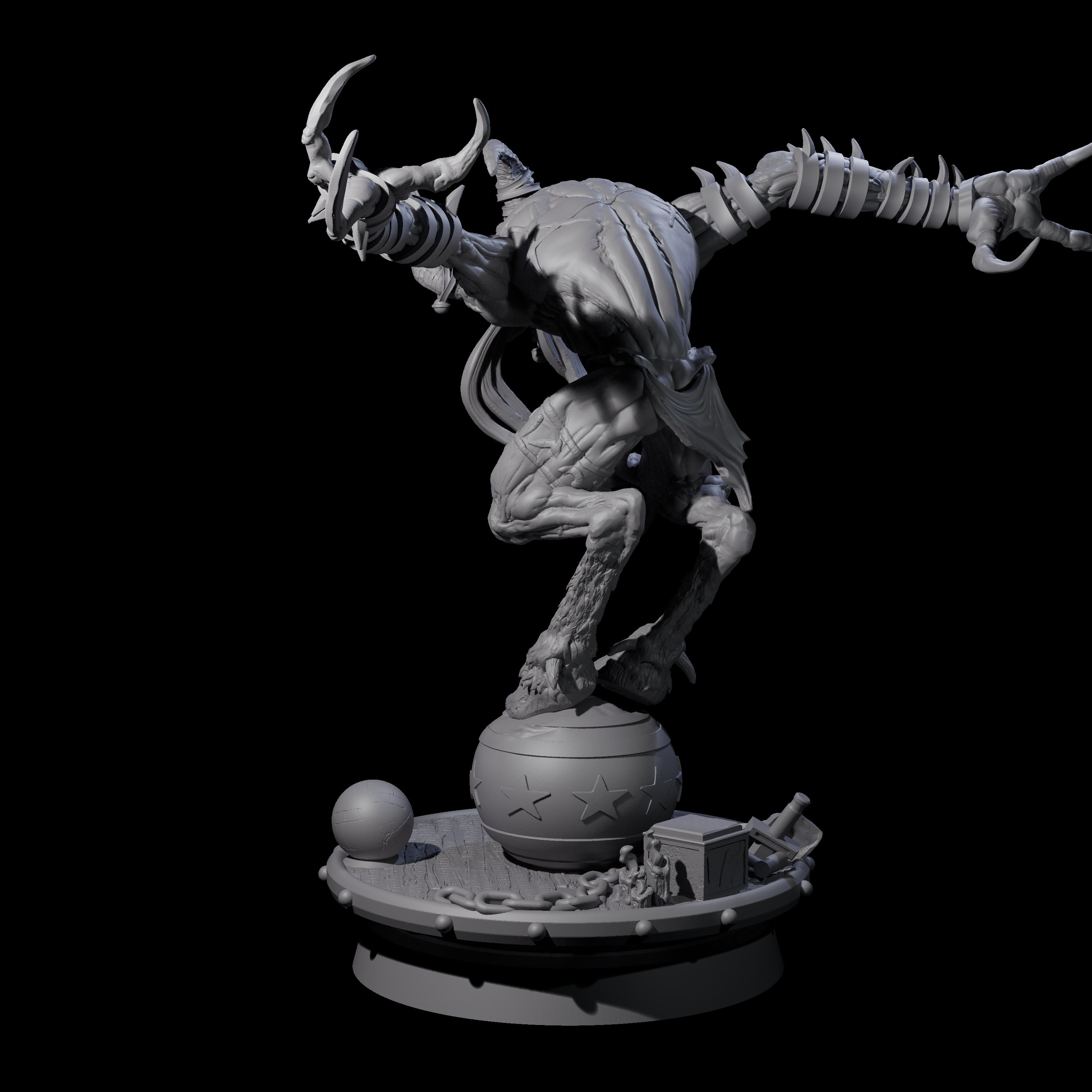 Giggling Demon Jester D Miniature for Dungeons and Dragons, Pathfinder or other TTRPGs