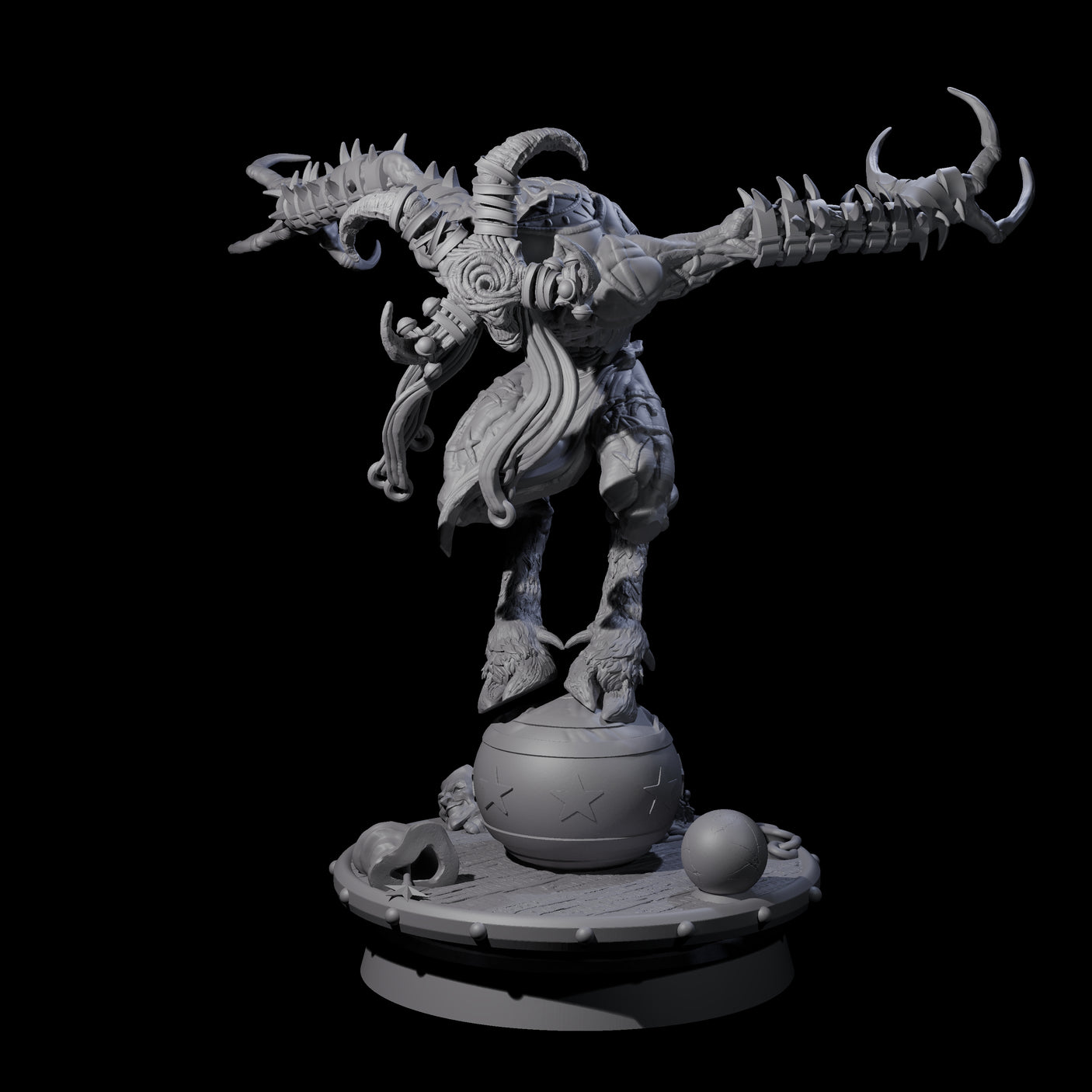 Giggling Demon Jester D Miniature for Dungeons and Dragons, Pathfinder or other TTRPGs