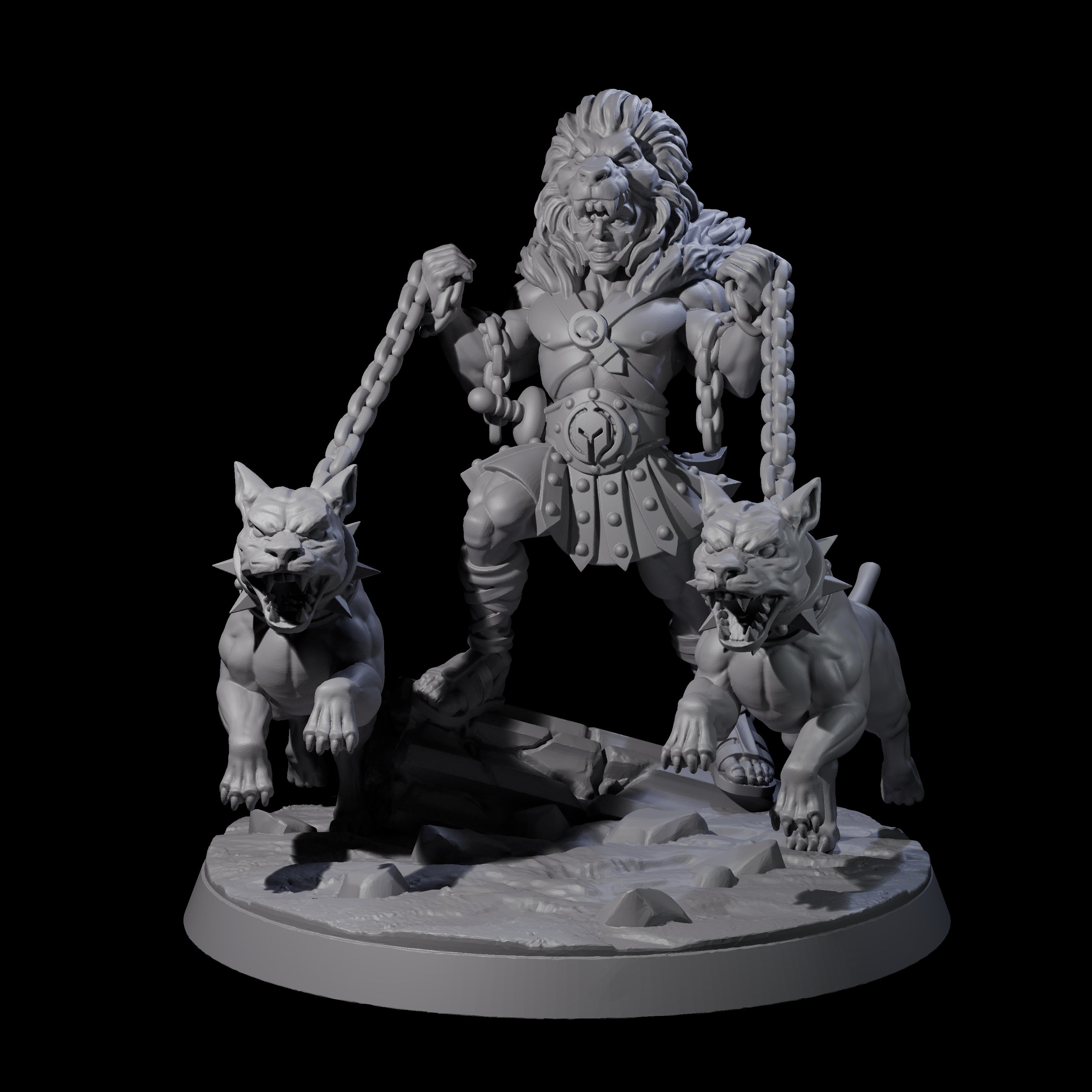 Gladiator Gang Miniature for Dungeons and Dragons, Pathfinder or other TTRPGs