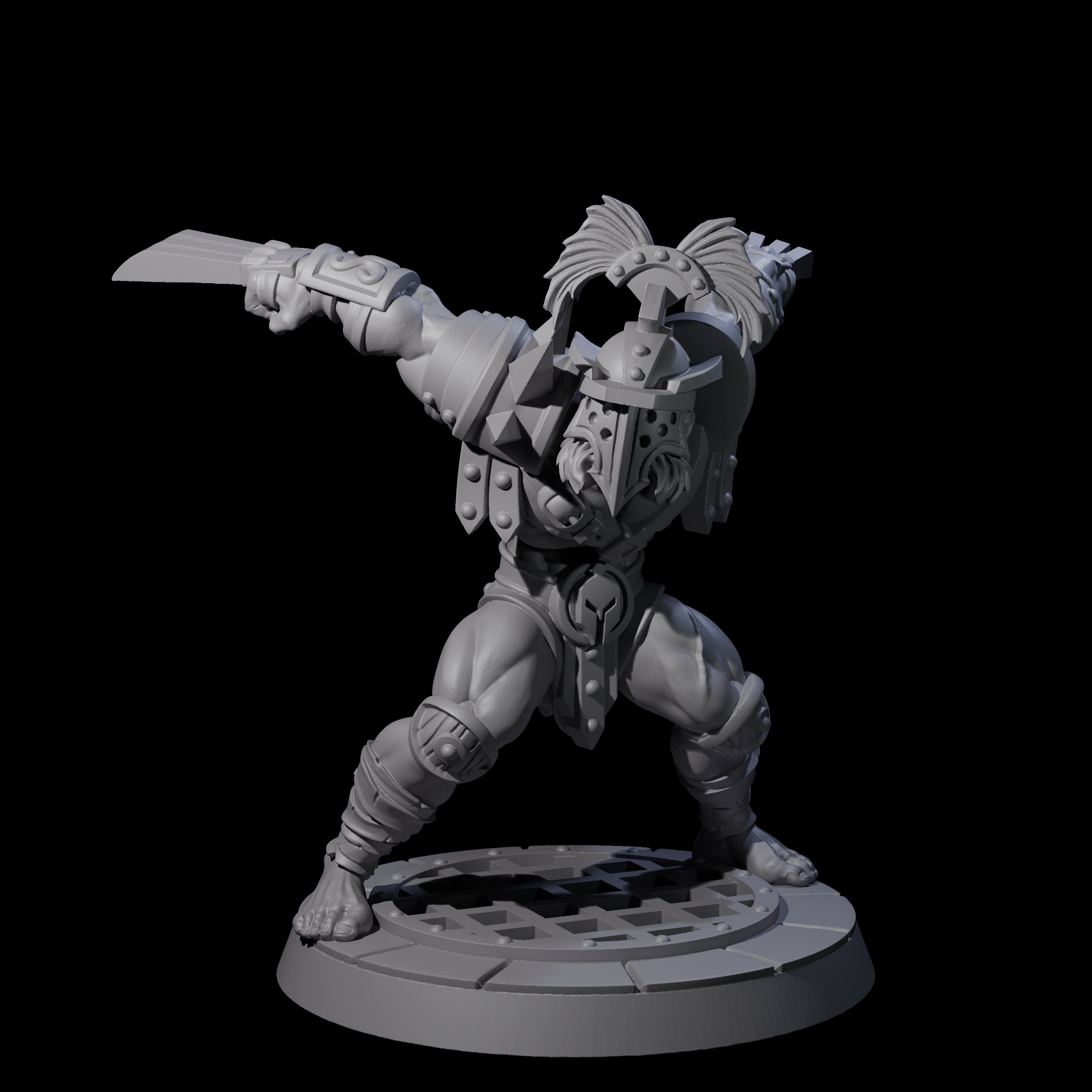 Gladiator Gang Miniature for Dungeons and Dragons, Pathfinder or other TTRPGs