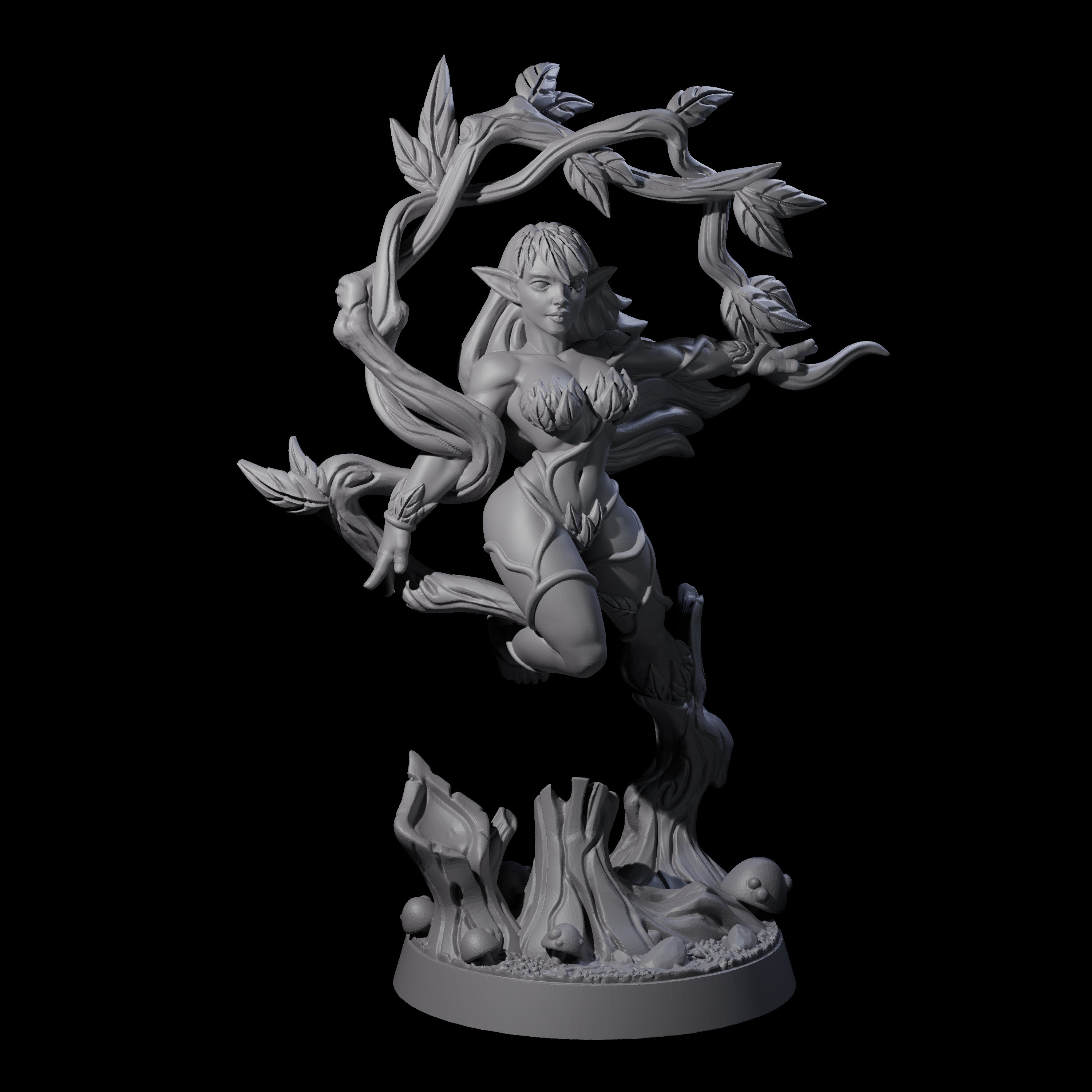 Gliding Forst Dryad Miniature for Dungeons and Dragons, Pathfinder or other TTRPGs