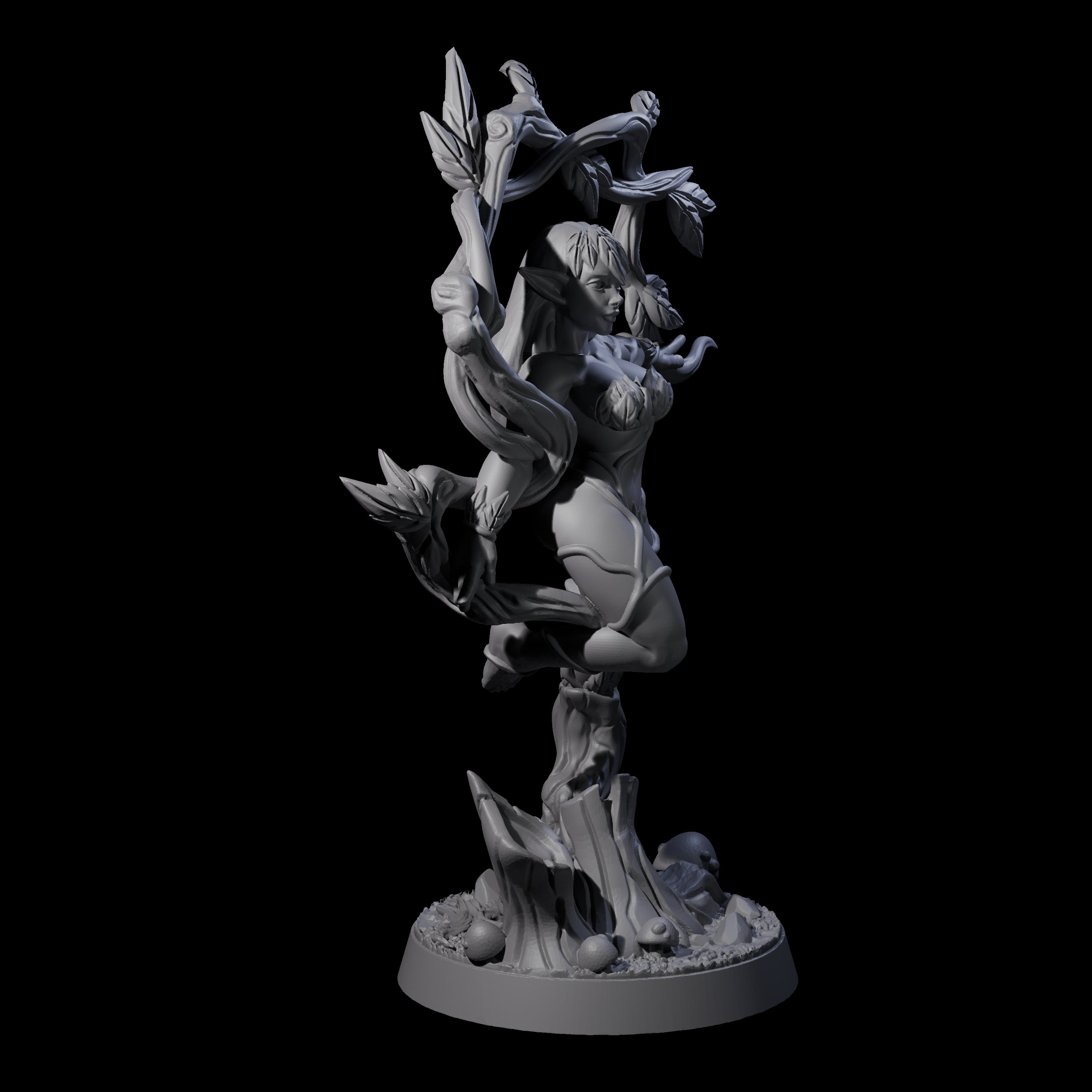 Gliding Forst Dryad Miniature for Dungeons and Dragons, Pathfinder or other TTRPGs