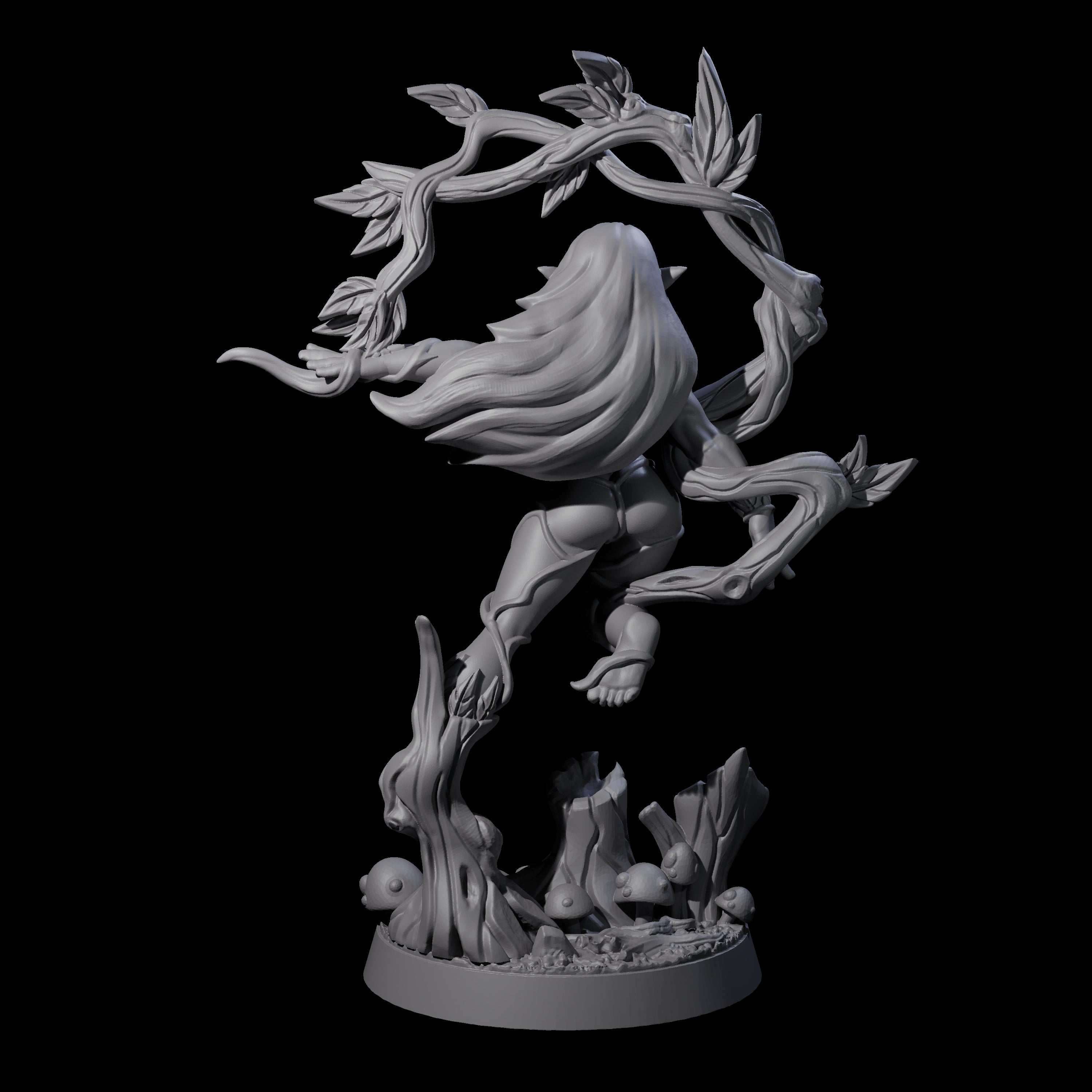 Gliding Forst Dryad Miniature for Dungeons and Dragons, Pathfinder or other TTRPGs