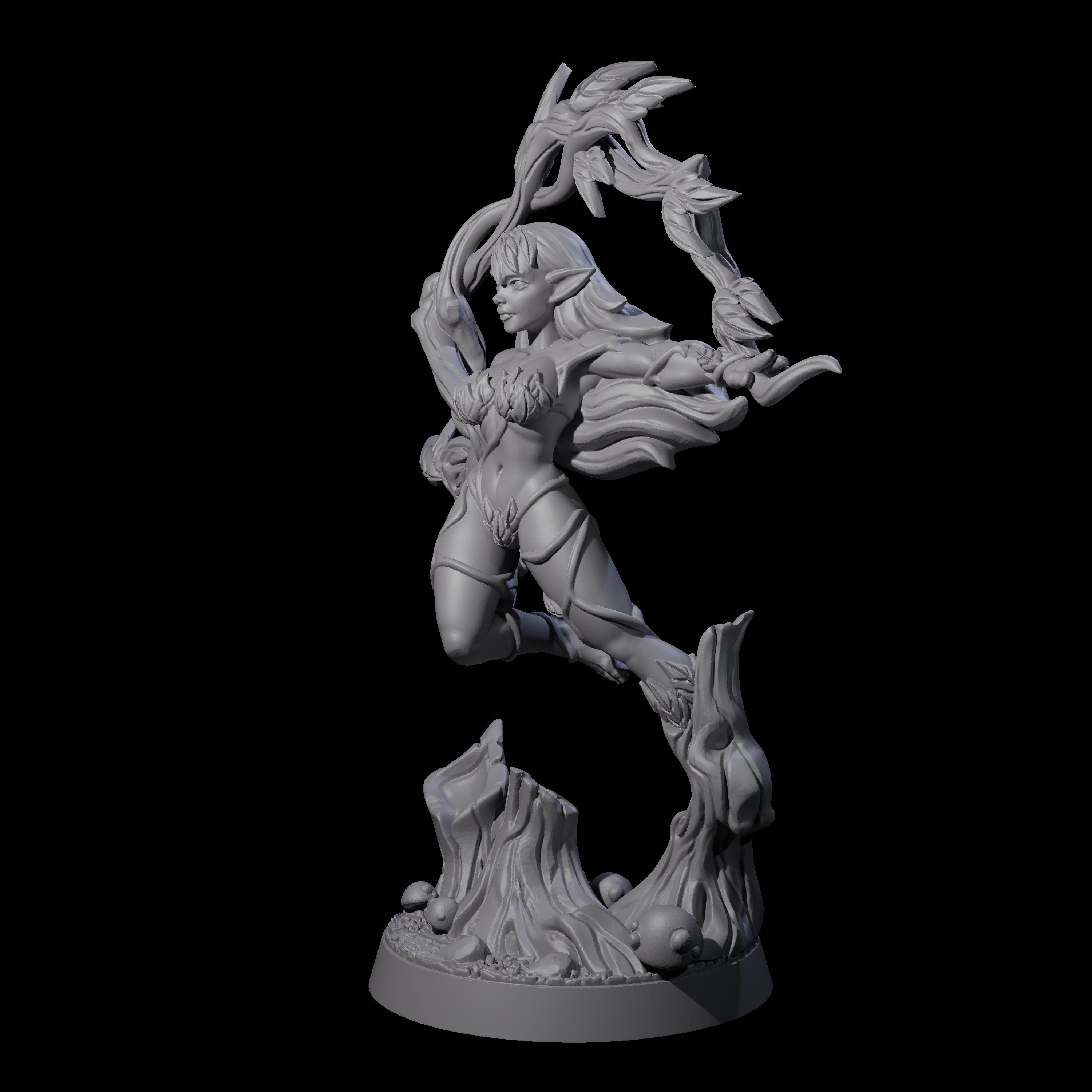 Gliding Forst Dryad Miniature for Dungeons and Dragons, Pathfinder or other TTRPGs