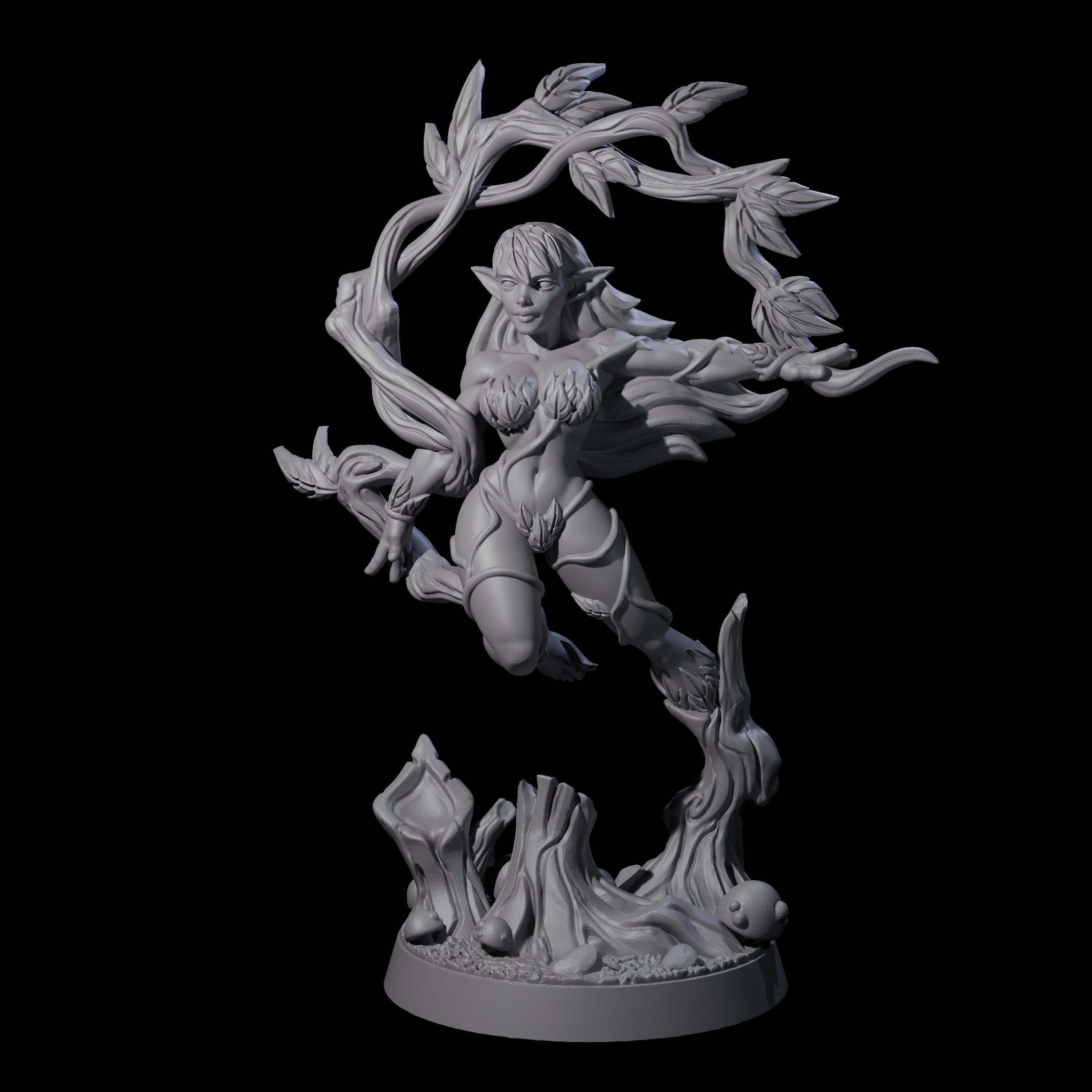 Gliding Forst Dryad Miniature for Dungeons and Dragons, Pathfinder or other TTRPGs