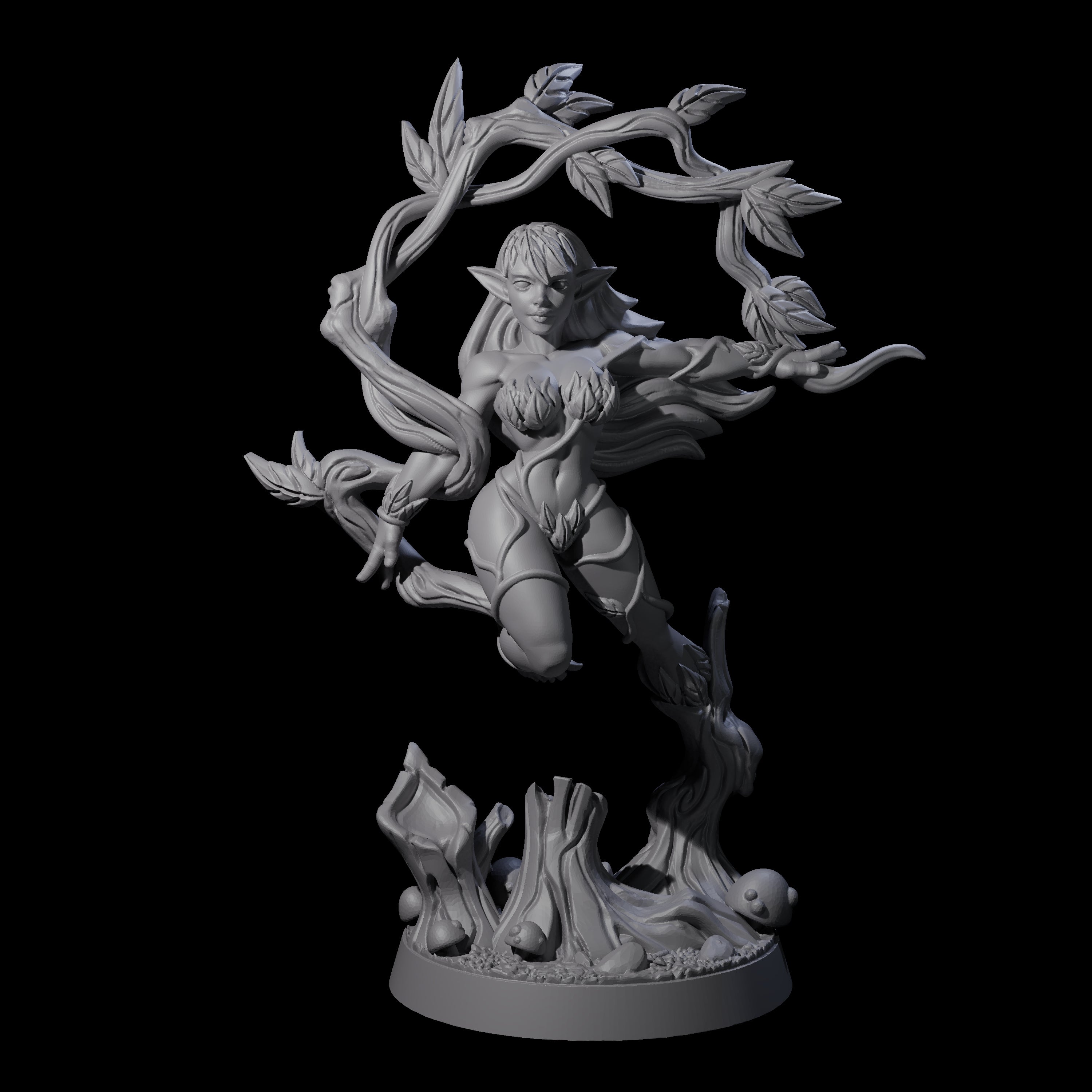 Gliding Forst Dryad Miniature for Dungeons and Dragons, Pathfinder or other TTRPGs