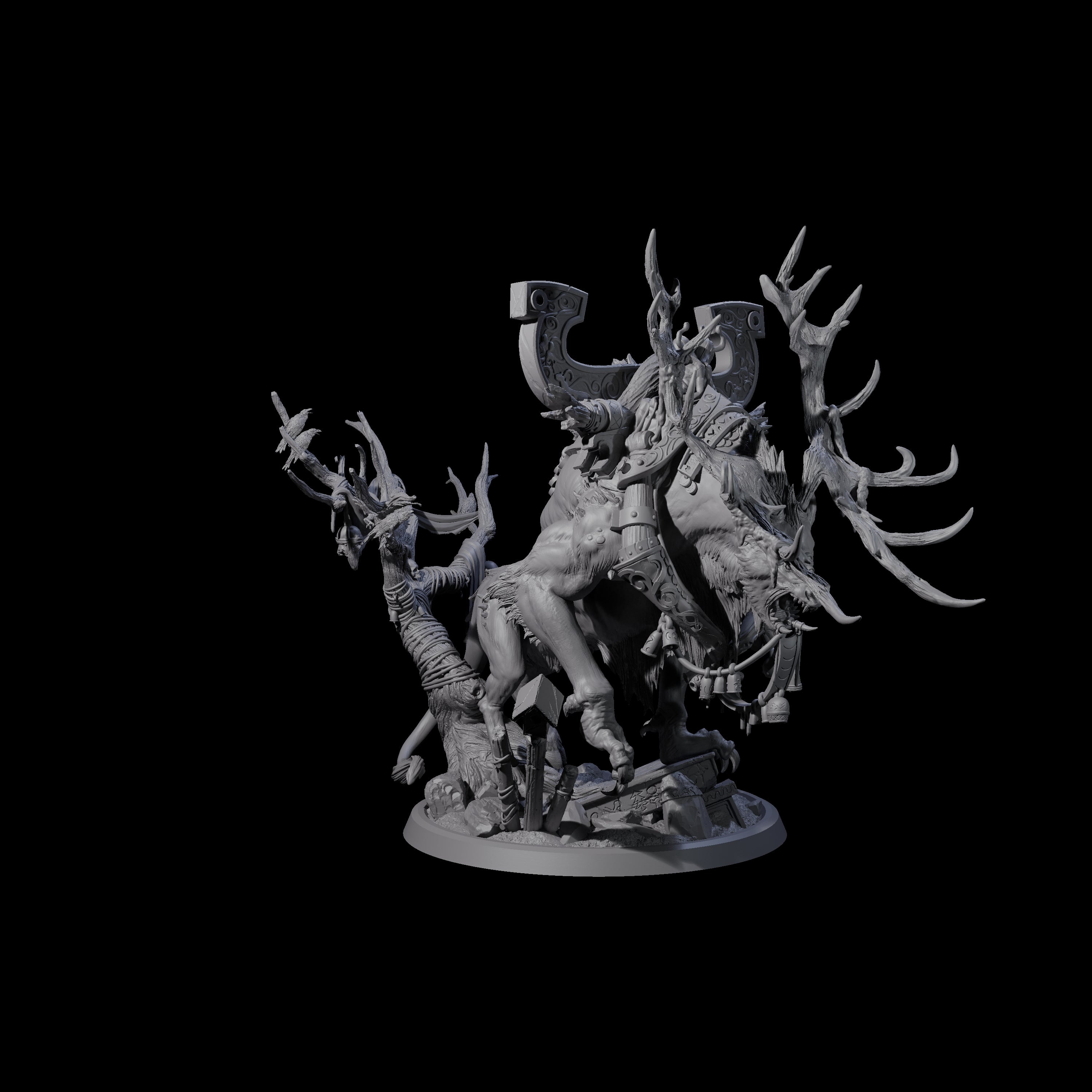 Gloamstag - Fel Beast of the Forest Miniature for Dungeons and Dragons, Pathfinder or other TTRPGs