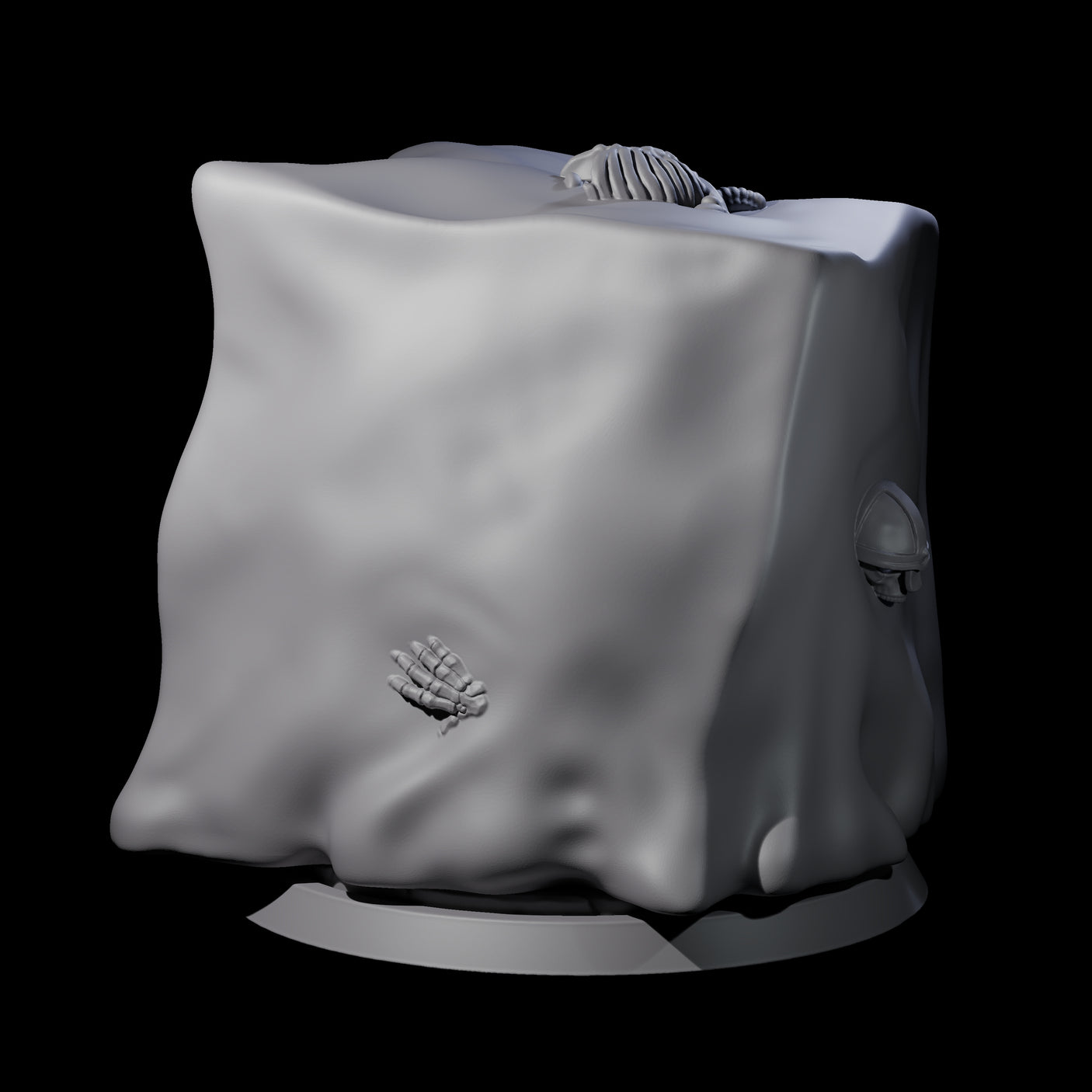 Gloopy Gelatious Cube Miniature for Dungeons and Dragons, Pathfinder or other TTRPGs