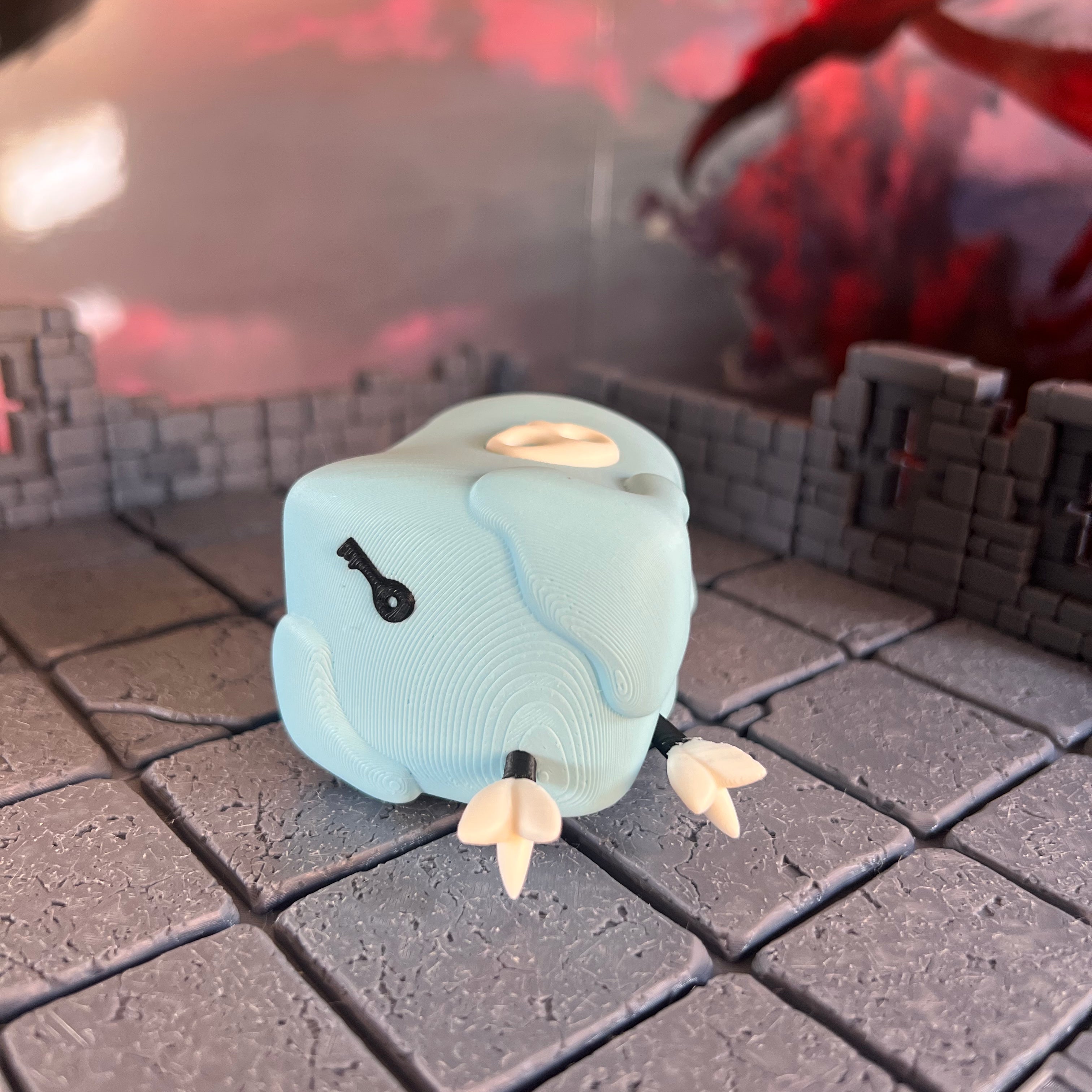 Gloopy Gelatinous Cube Multicolour Table Ready Miniatures Miniature for Dungeons and Dragons, Pathfinder or other TTRPGs