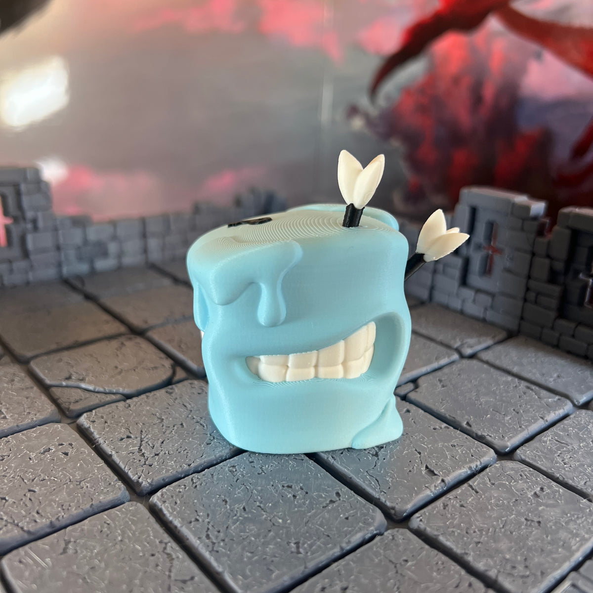 Gloopy Gelatinous Cube Multicolour Table Ready Miniatures Miniature for Dungeons and Dragons, Pathfinder or other TTRPGs