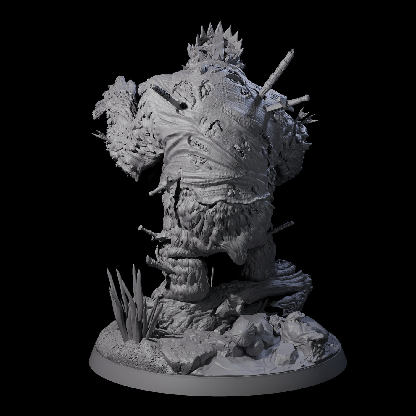 Gnawing King of the Forest Bear Miniature for Dungeons and Dragons, Pathfinder or other TTRPGs