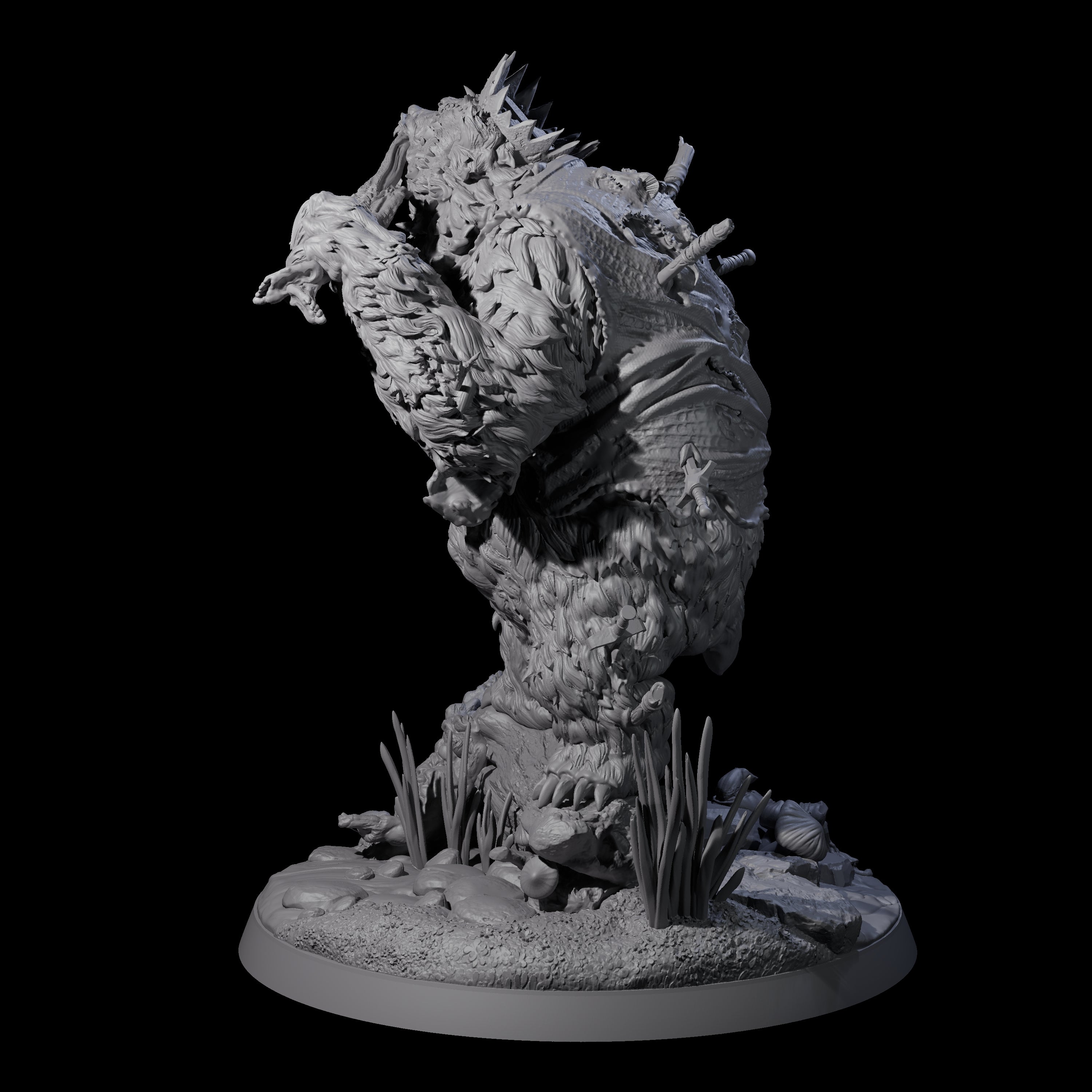 Gnawing King of the Forest Bear Miniature for Dungeons and Dragons, Pathfinder or other TTRPGs