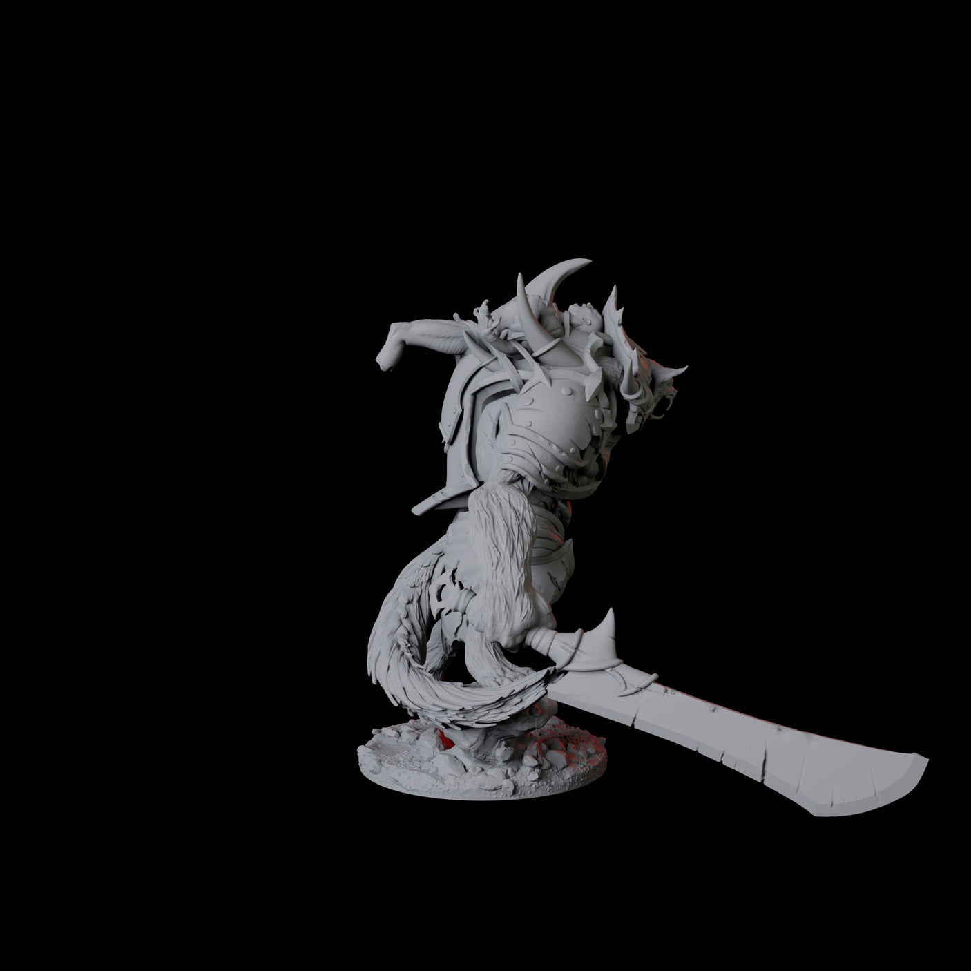 Gnoll Claw Fighter B Miniature for Dungeons and Dragons, Pathfinder or other TTRPGs