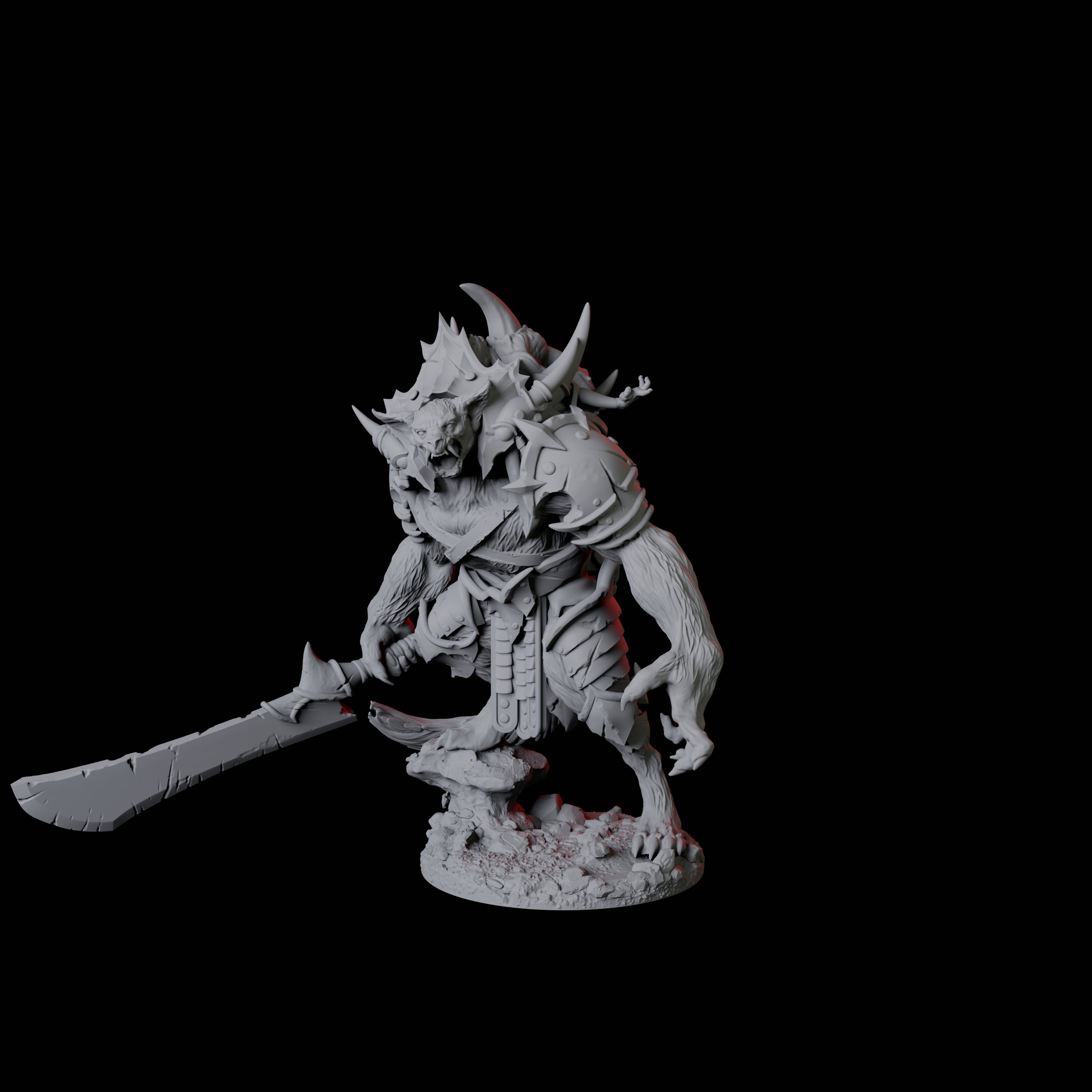 Gnoll Claw Fighter B Miniature for Dungeons and Dragons, Pathfinder or other TTRPGs